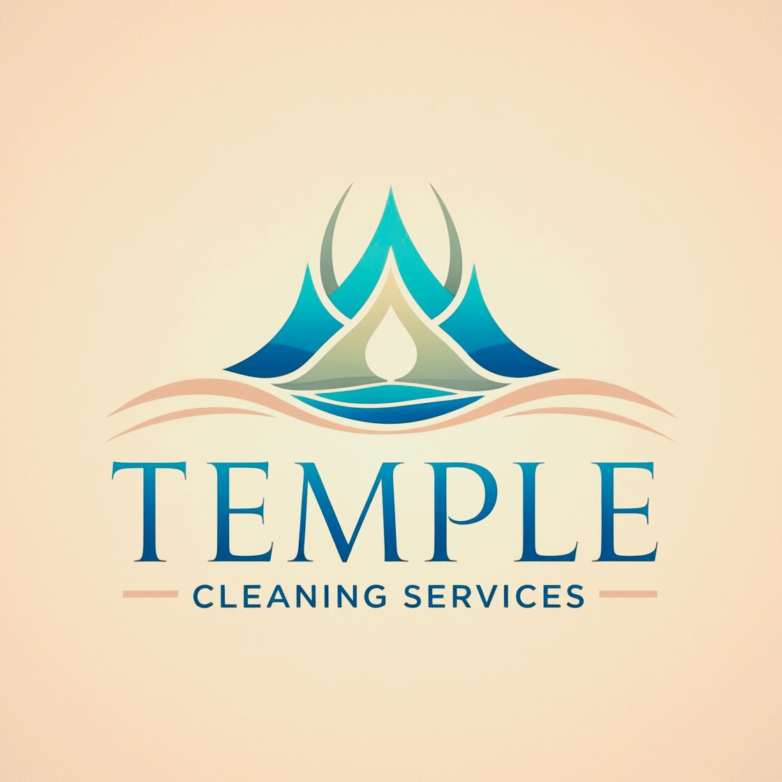 Temple Cleaning Service Logo