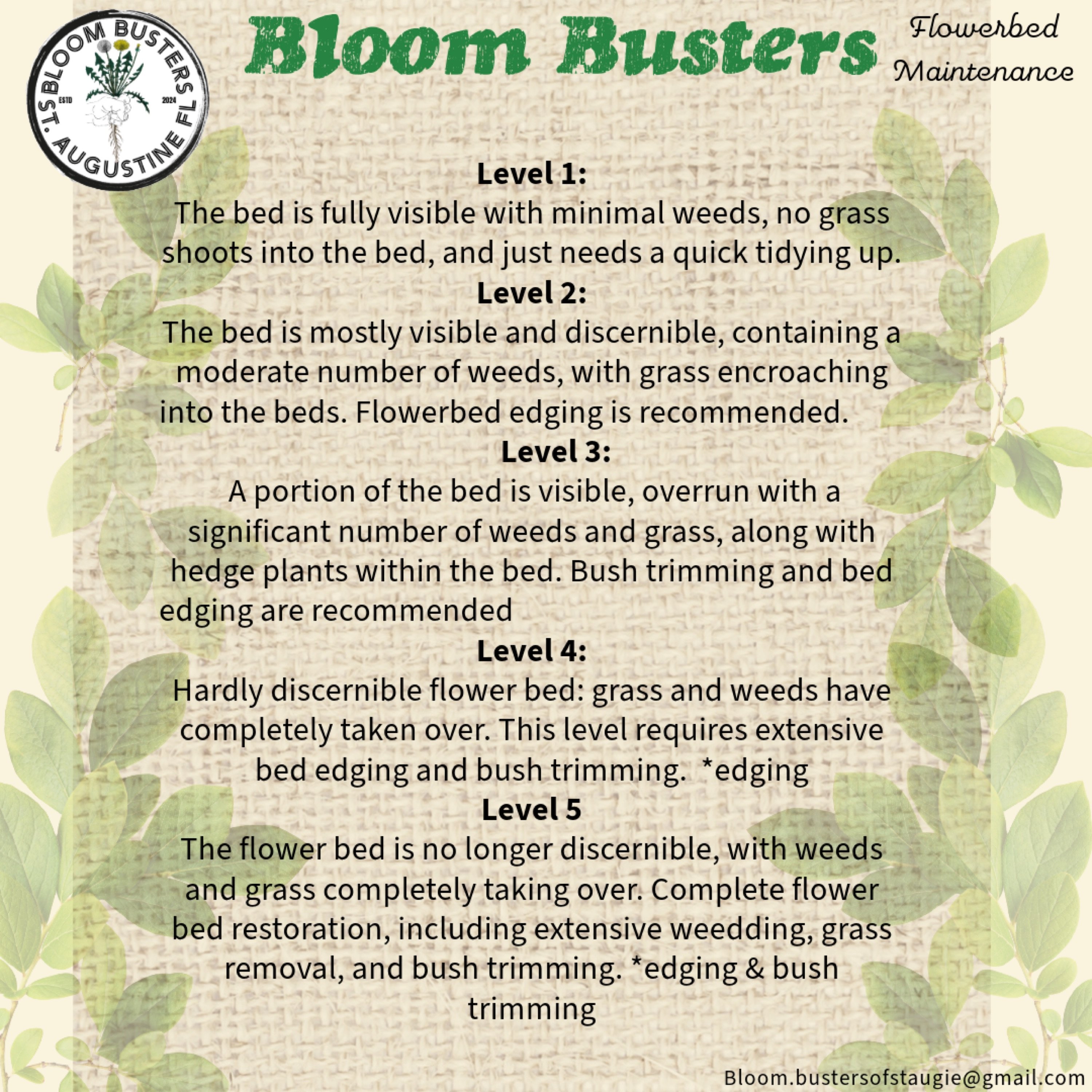 Bloom Busters of St. Augustine Logo