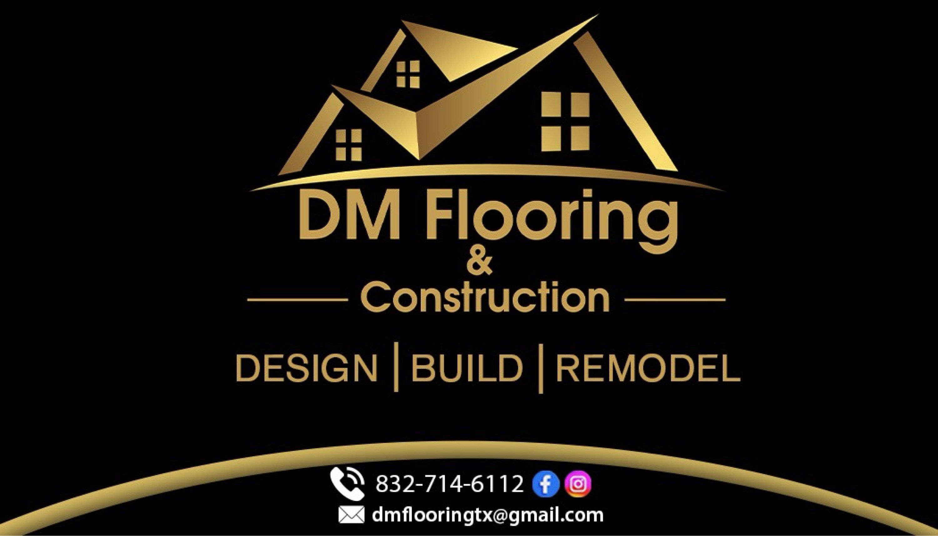 DM Flooring Construction Logo