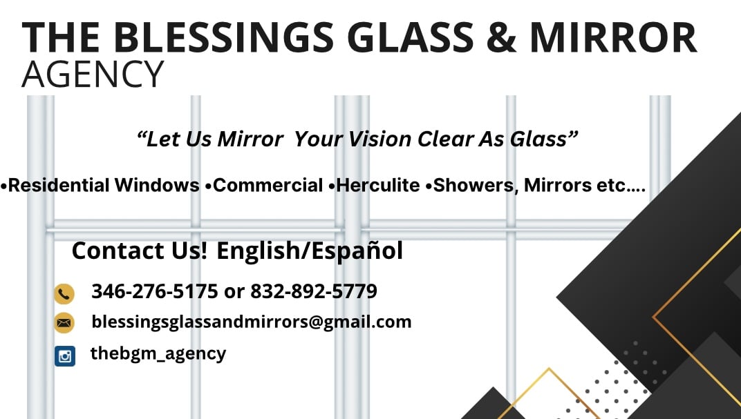 The Blessings Glass and Mirror Agency Logo