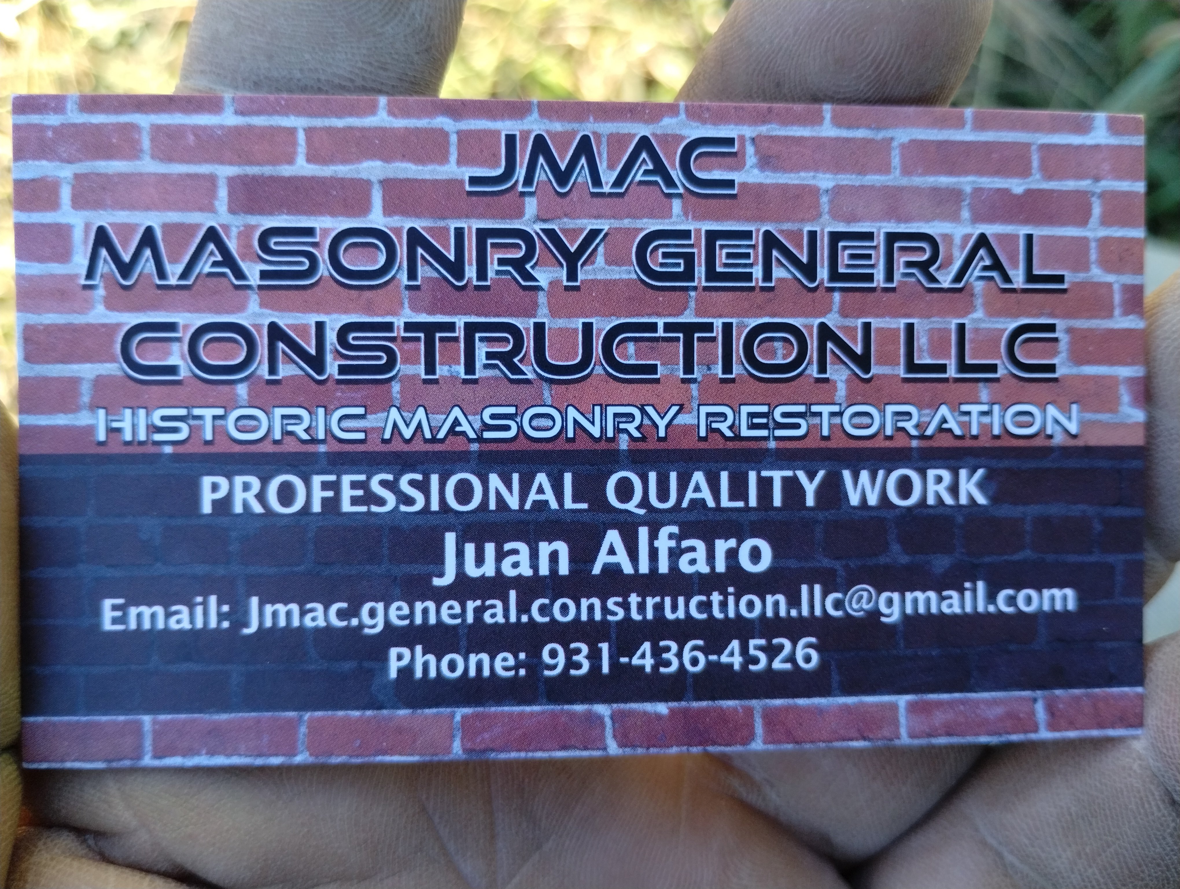 JMAC Masonry General Construction LLC Logo