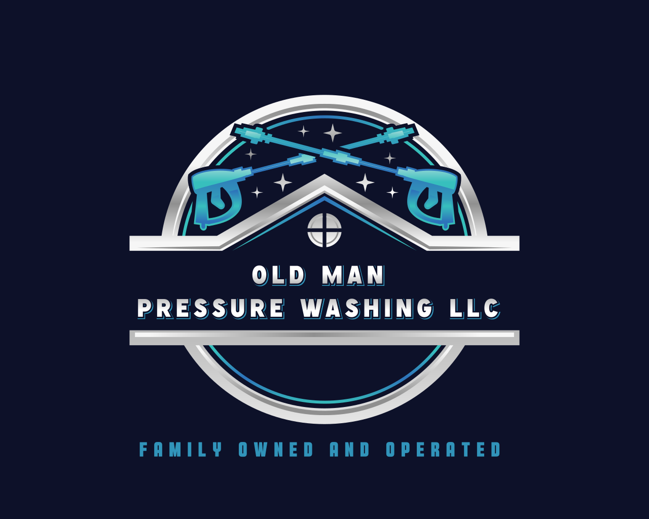 Old Man Pressure Washing Logo