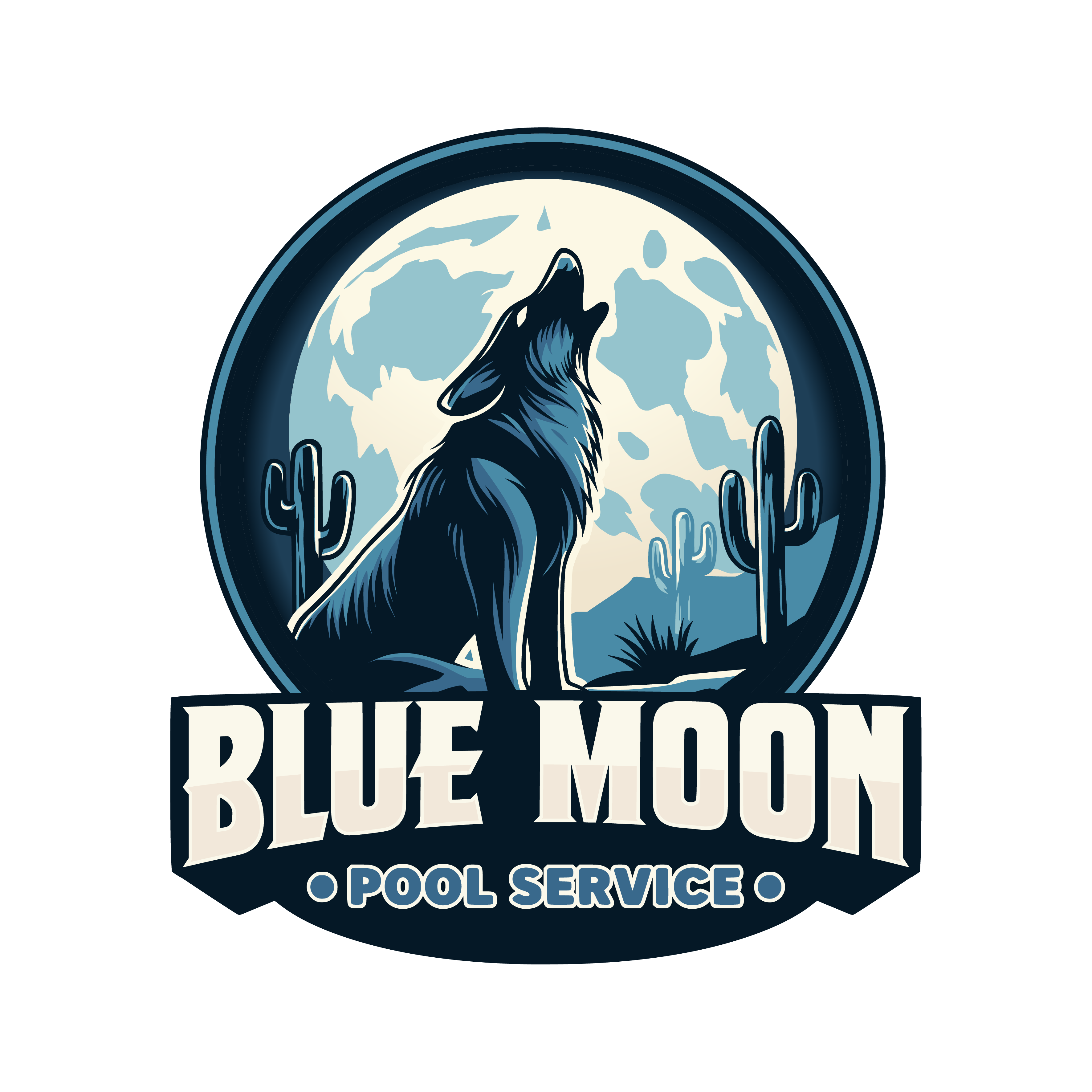 Blue Moon Pool Service Logo