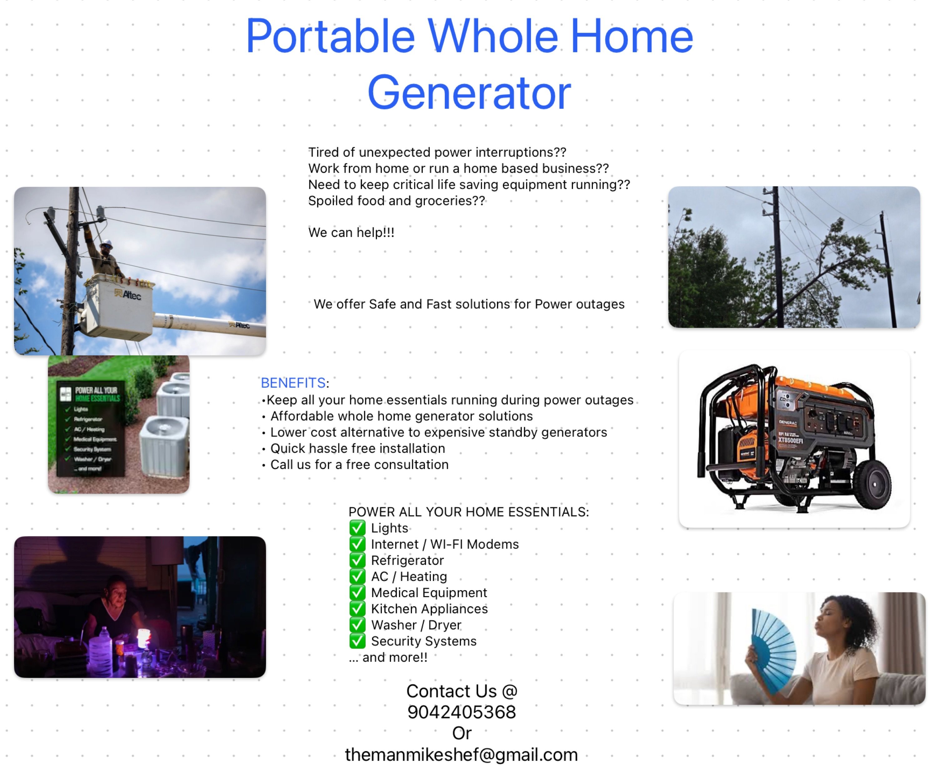 Portable Whole Home Generator Logo