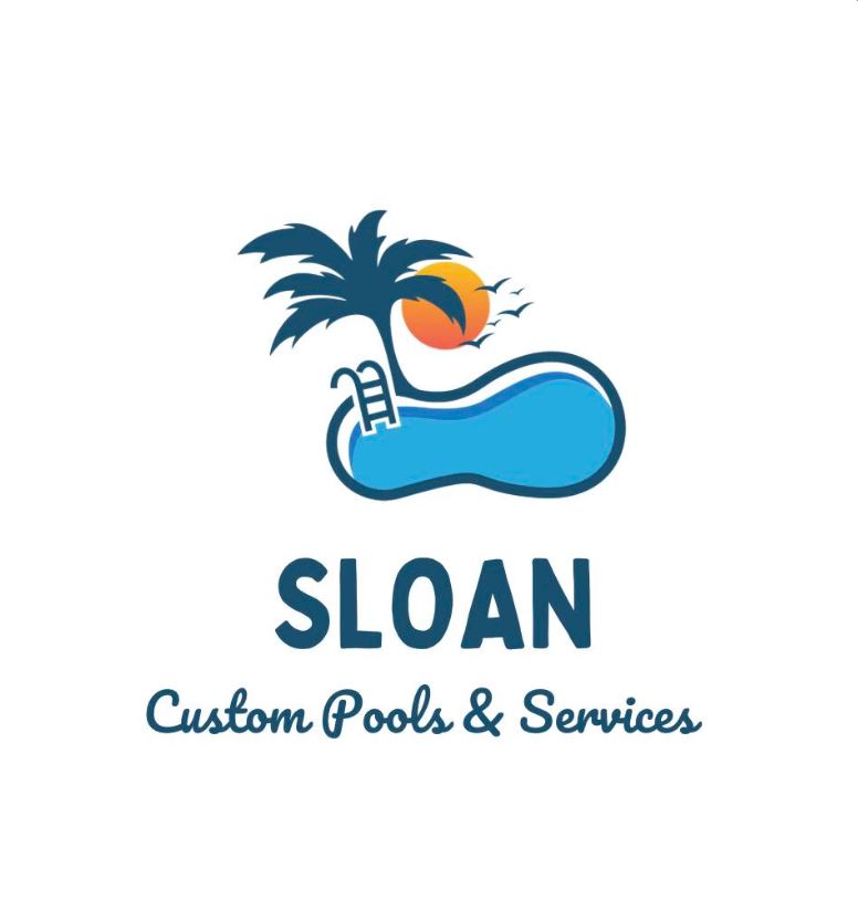 SLOAN CUSTOM POOLS Logo