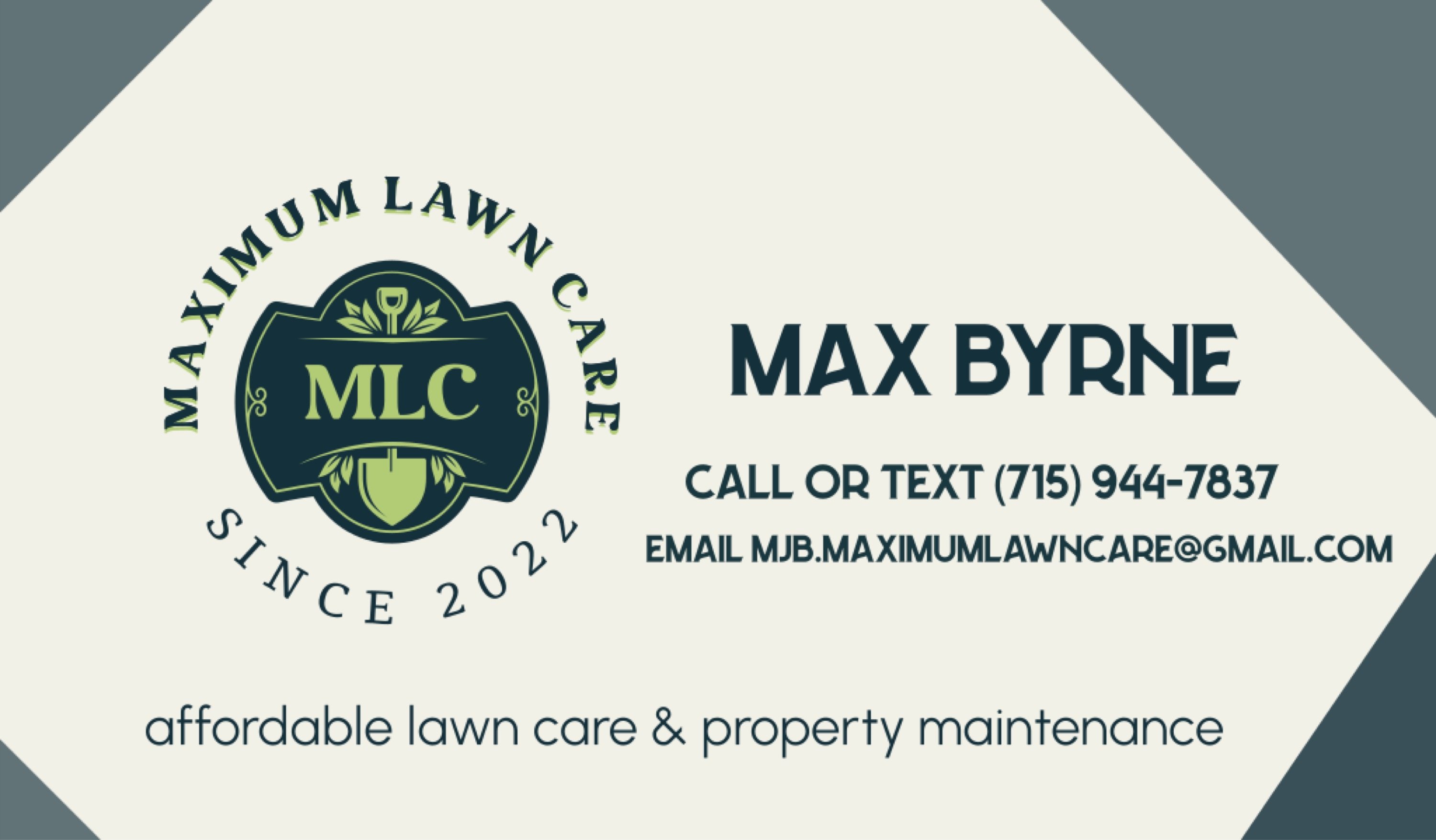 Maximum Landscaping & Lawn Care Logo