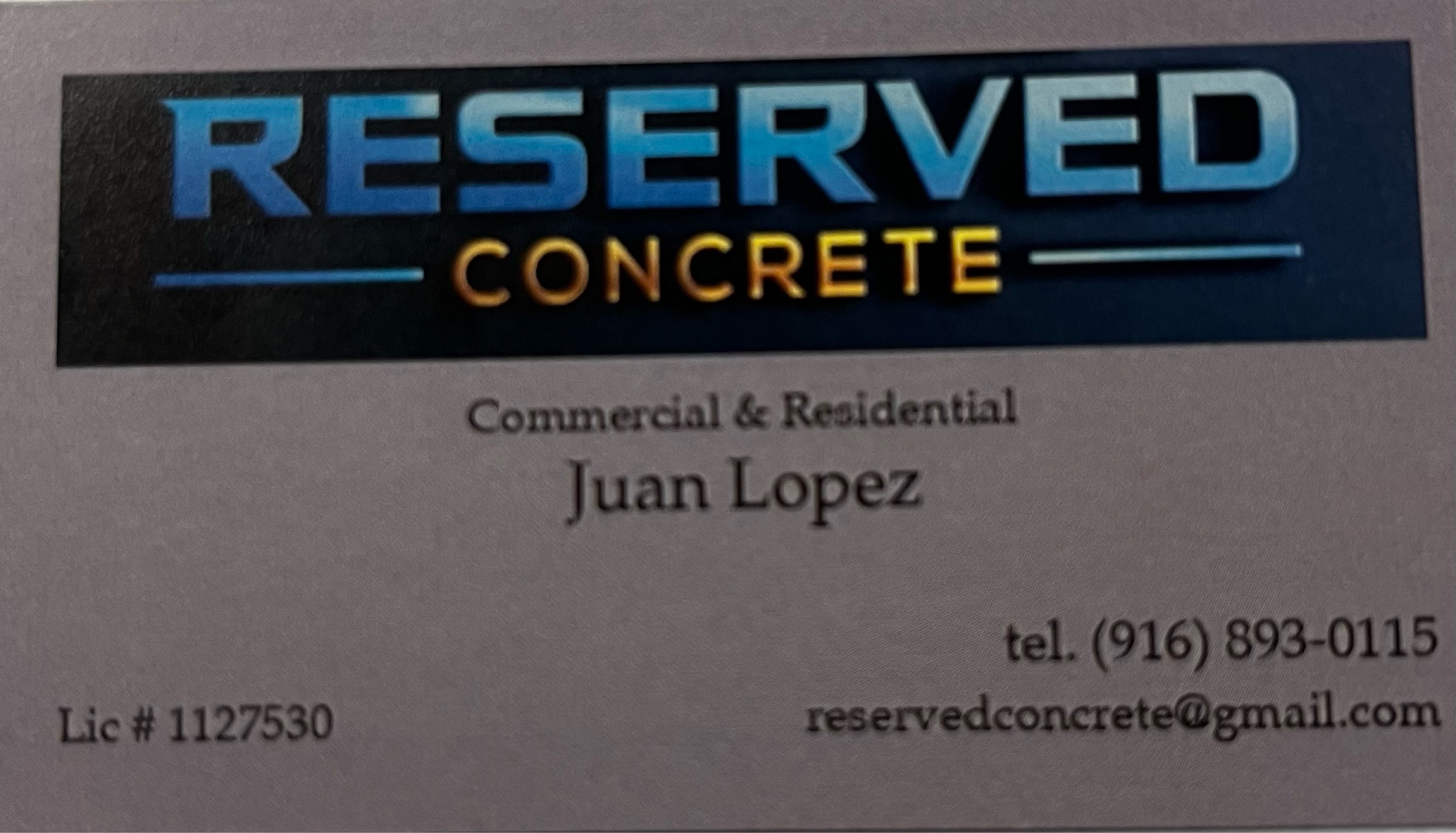 Reserved Concrete Logo