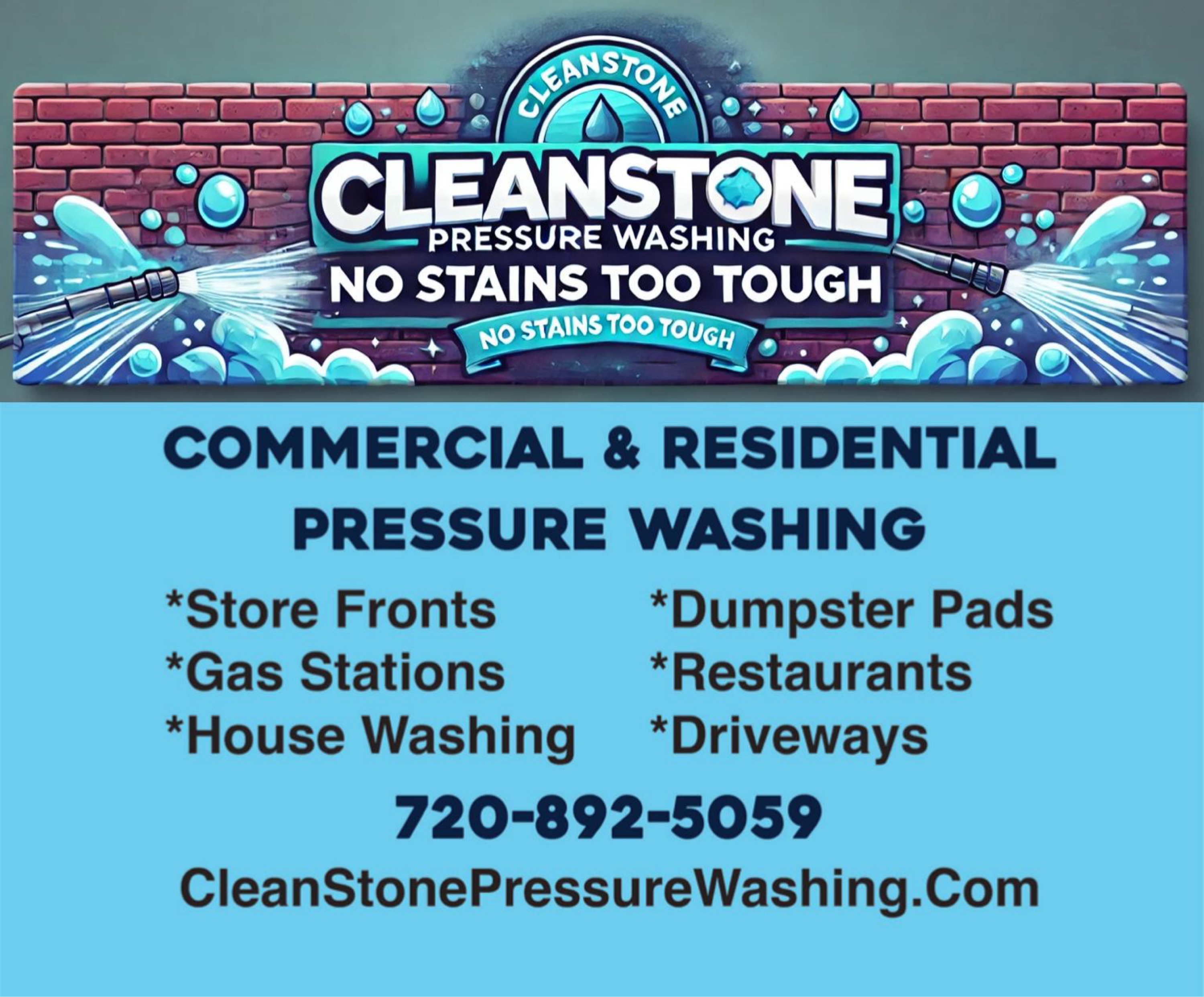 CleanStone Pressure Washing Logo