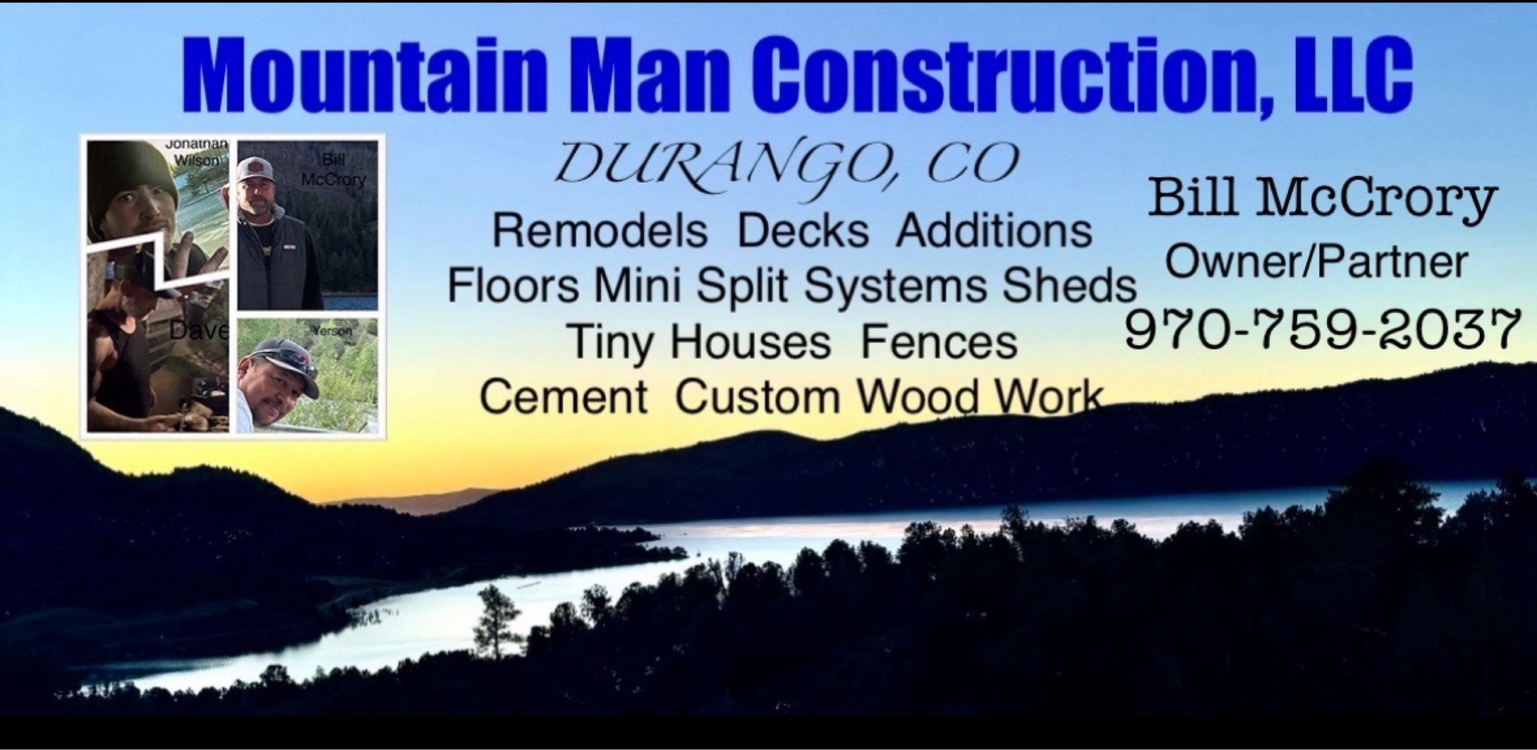 Mountain Man Construction Logo