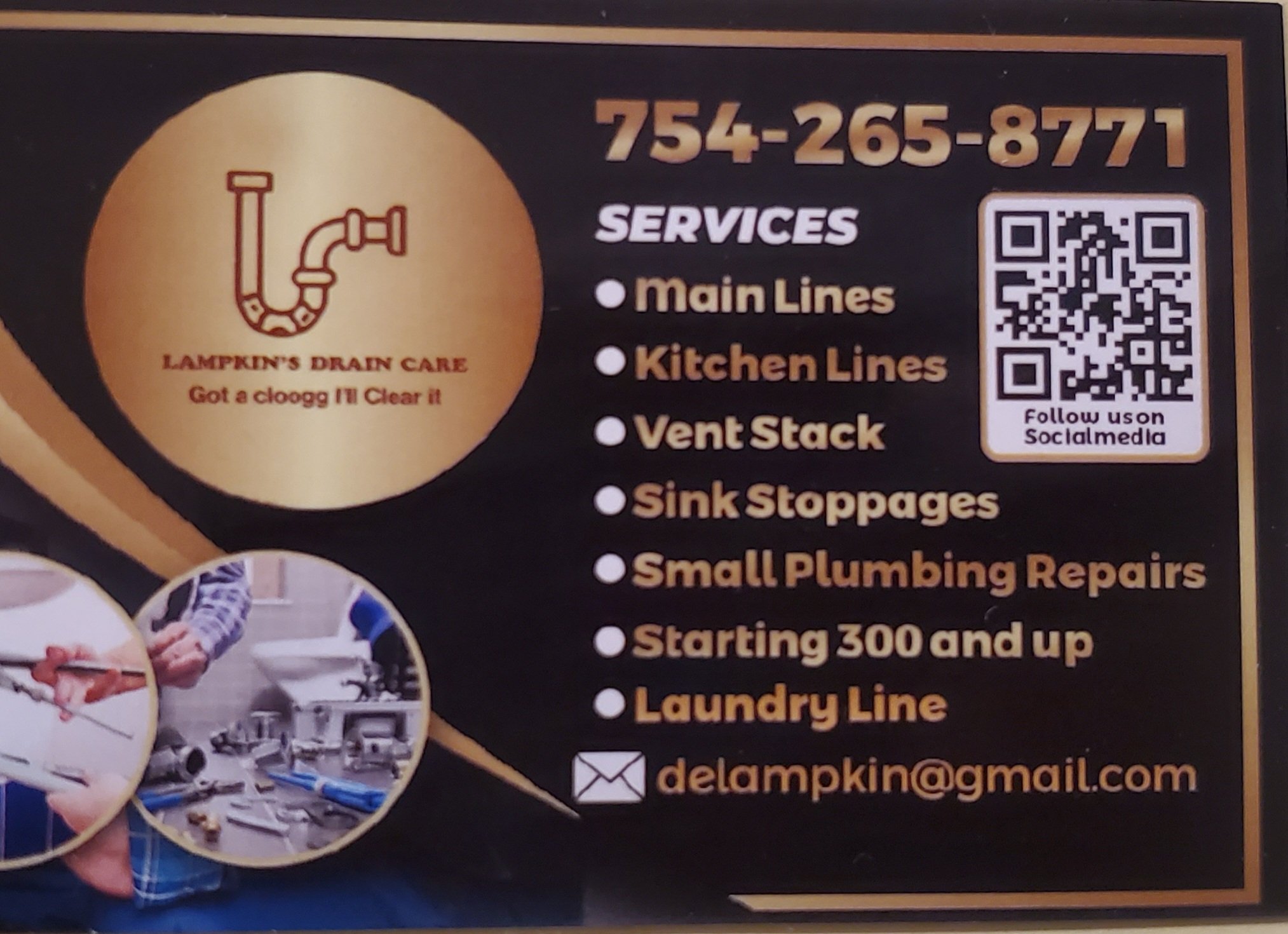 King Lampkins Drain Cleaning Logo