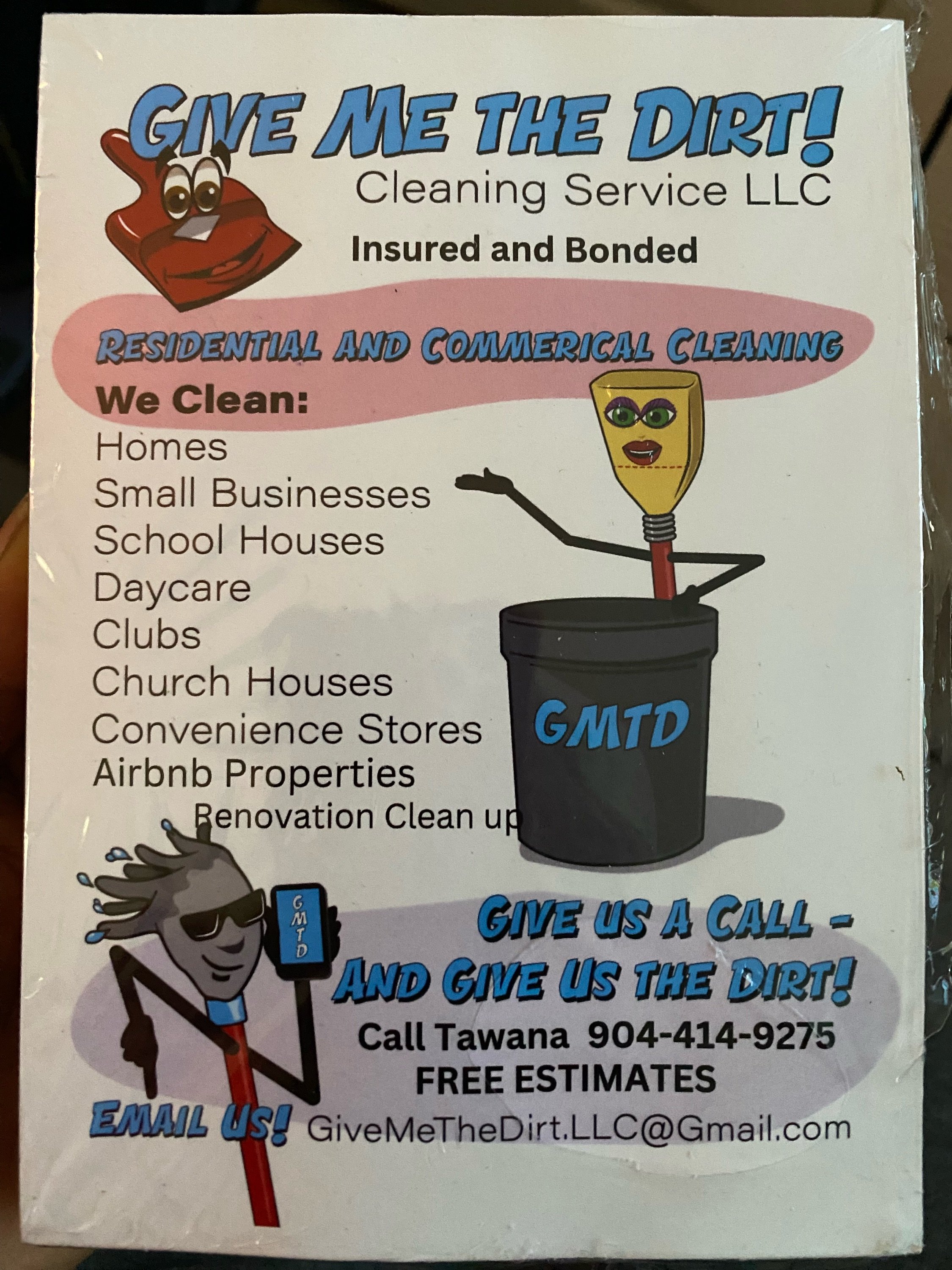 Give Me The Dirt Cleaning Service LLC Logo