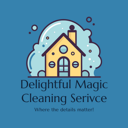 Delightful Magic Cleaning Service Logo