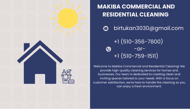 Makiba Commercial & Residential Cleaning Logo