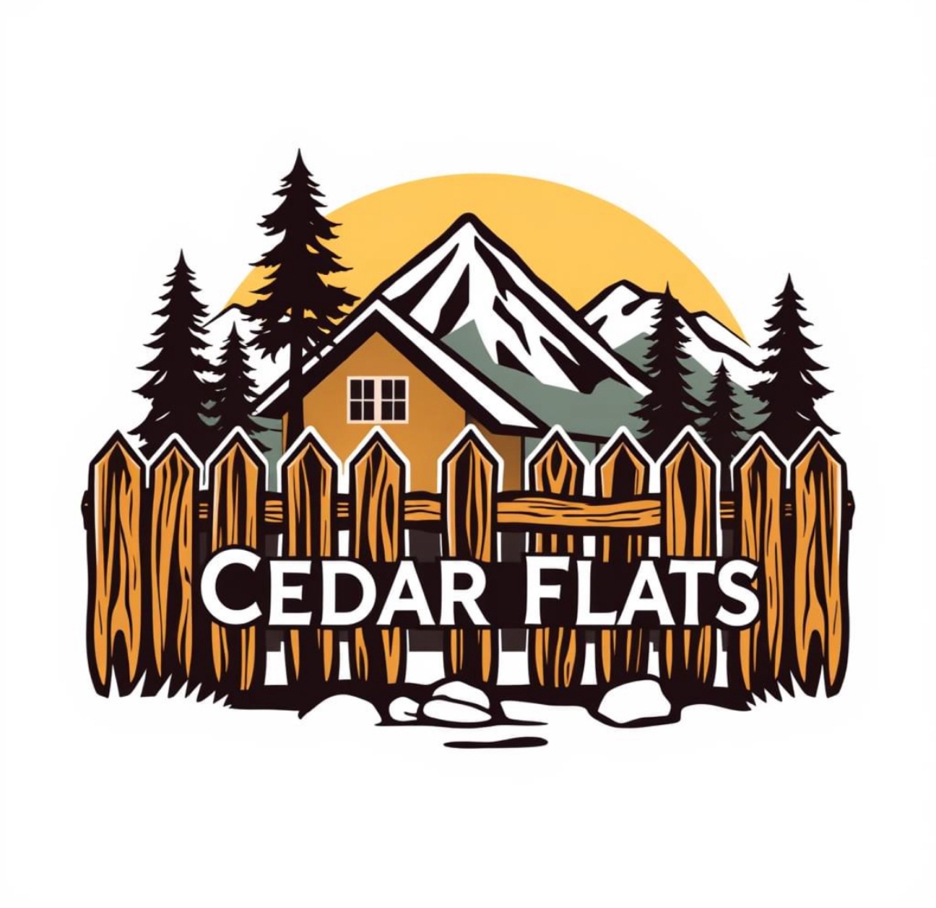 Cedar Flats: A Fence Company Logo