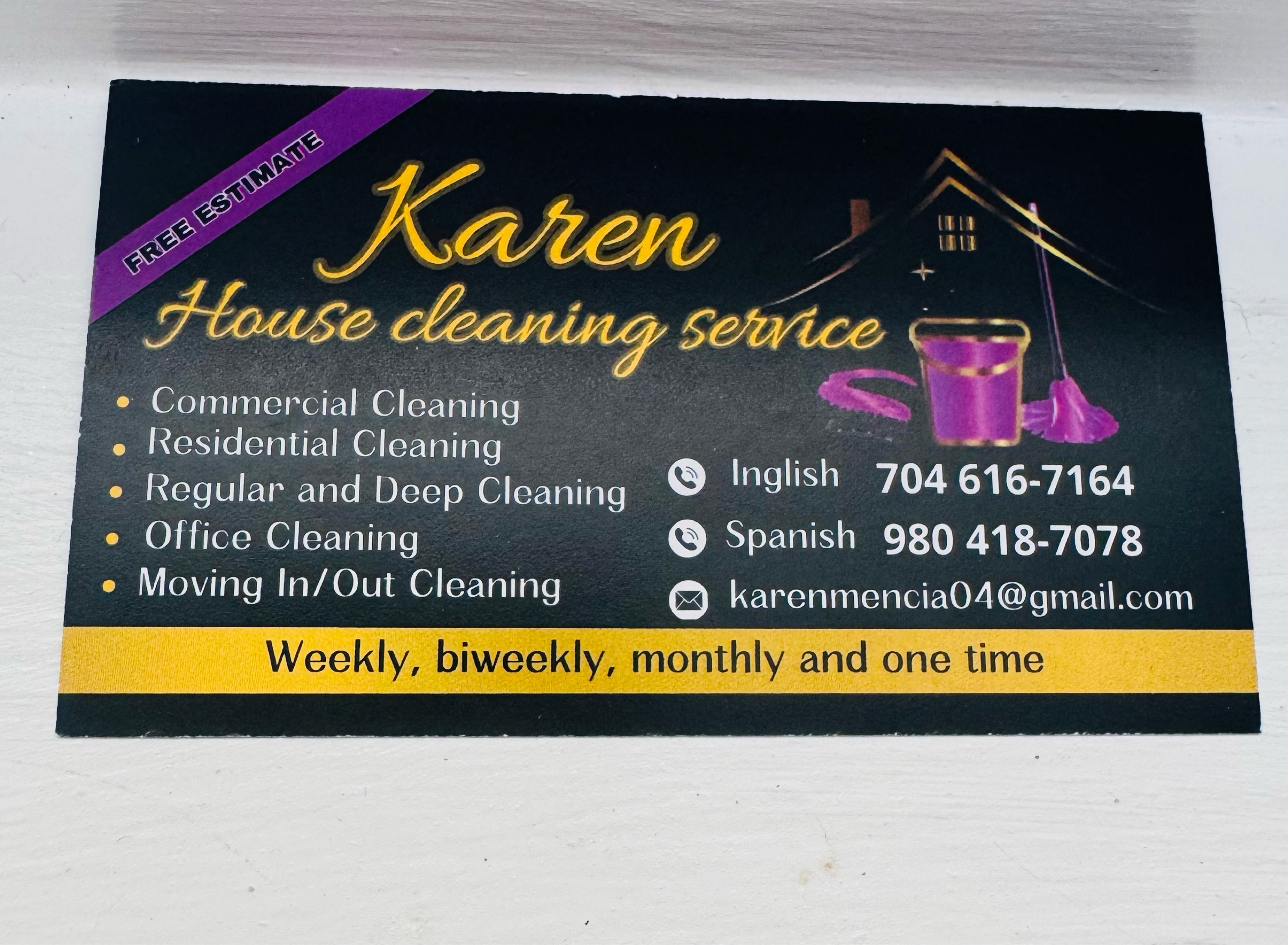 Karen House Cleaning Services Logo