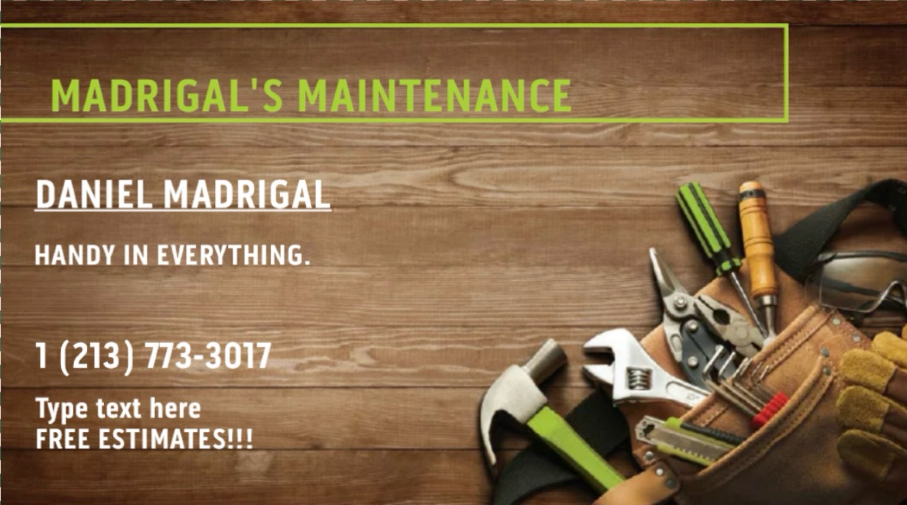 Madrigals Maintenance - Unlicensed Contractor Logo