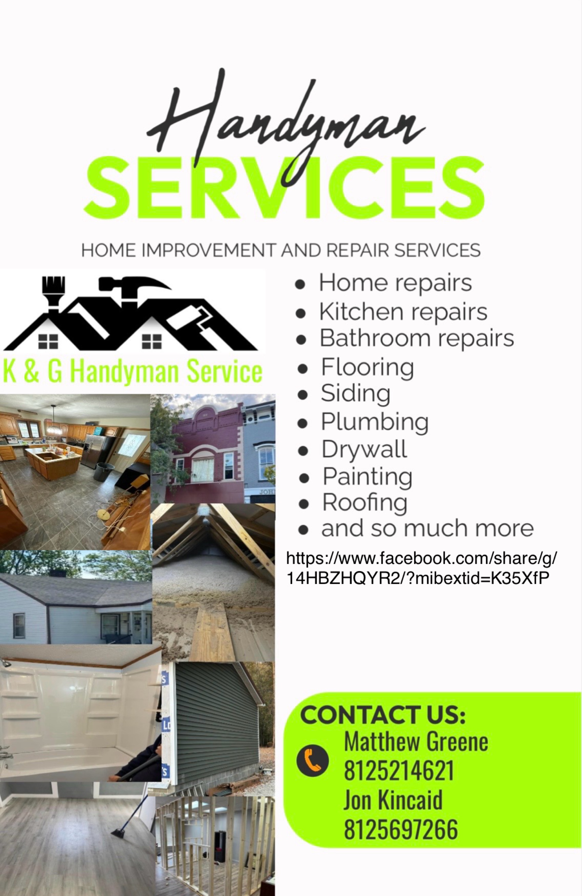 K&G Handyman Services Logo