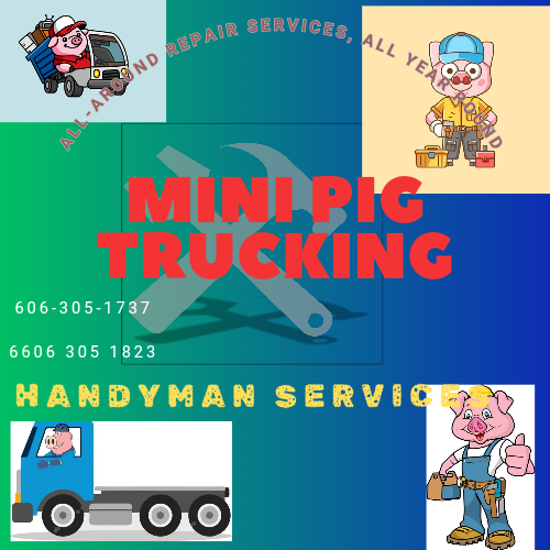 Mini Pig Trucking & Handyman Logo