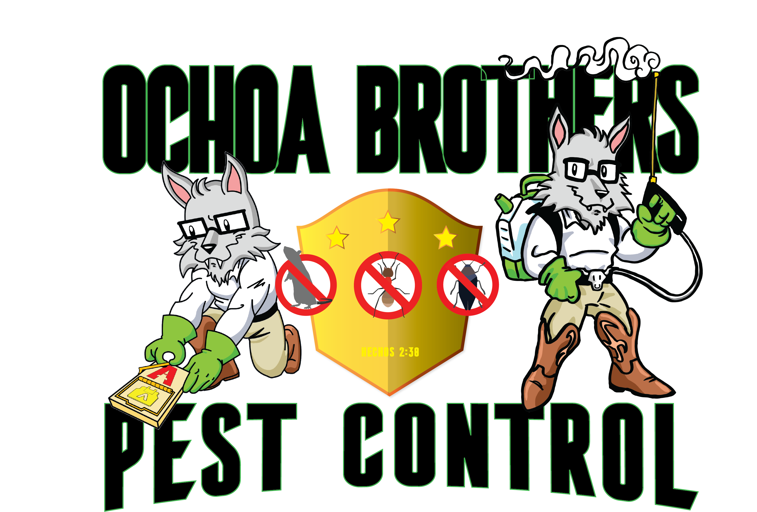 Ochoa Brothers Pest Control Logo