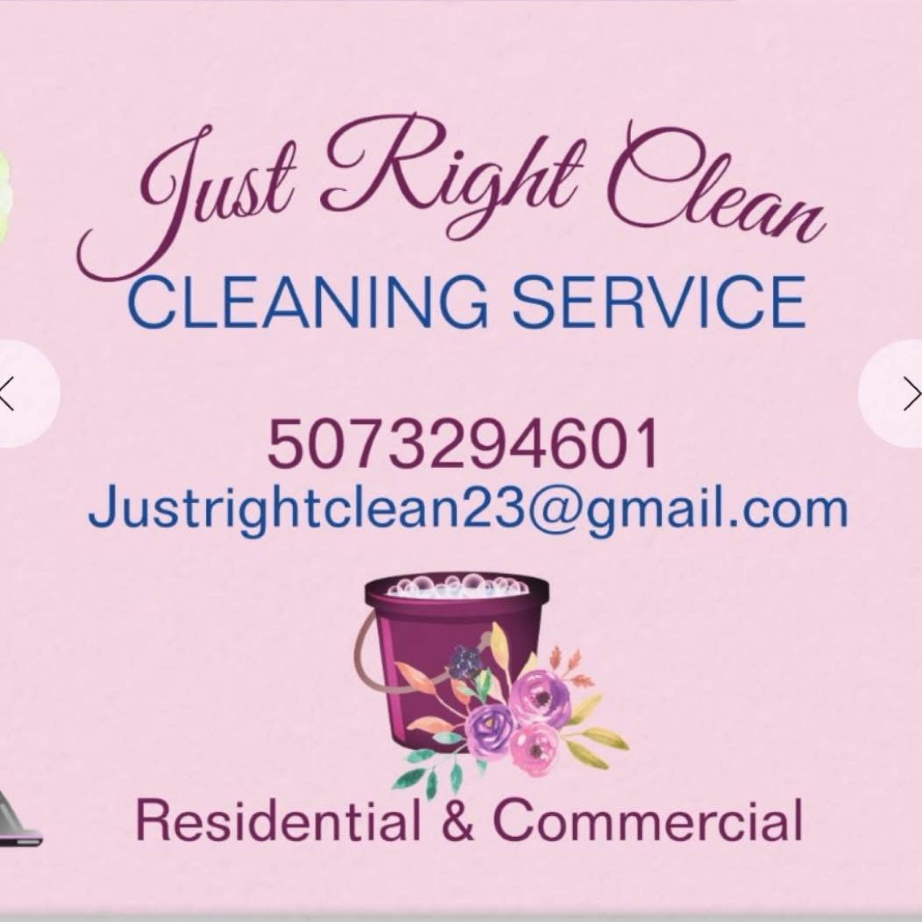 JUST RIGHT CLEAN Logo