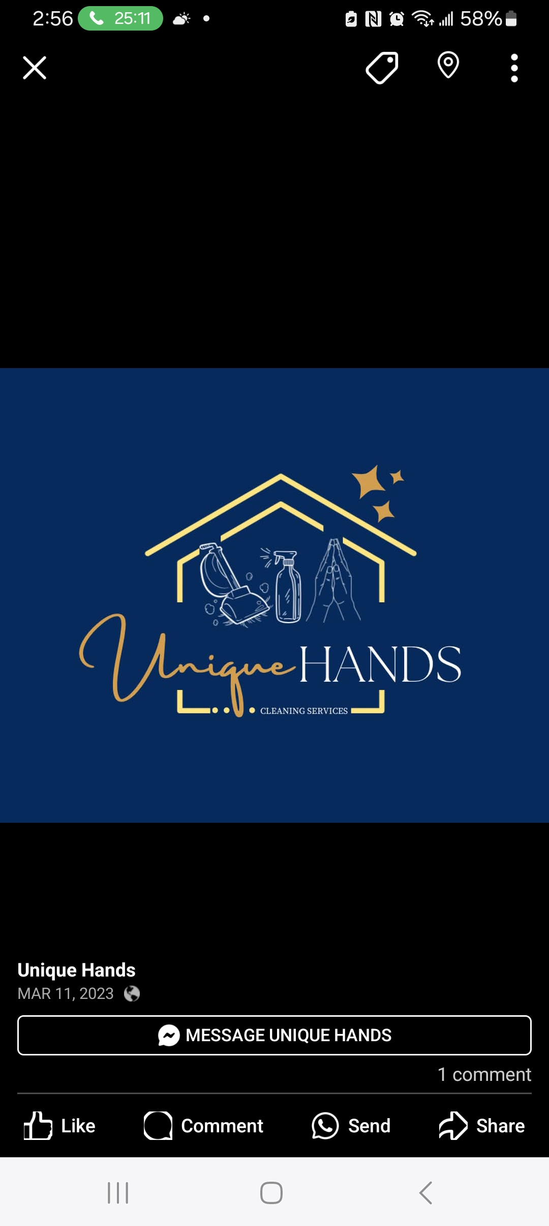 UNIQUE Hands Cleaning Services Logo