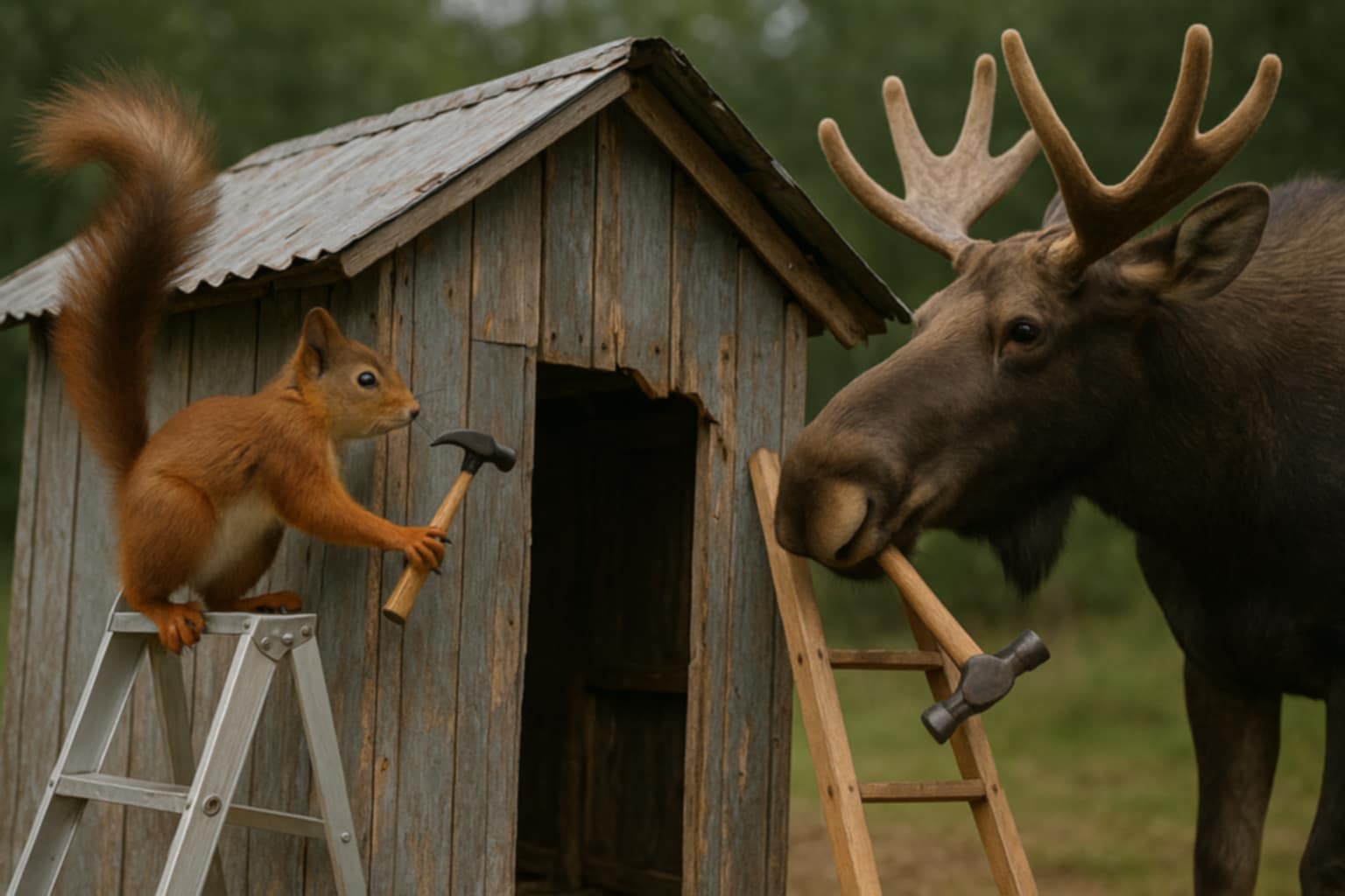 Squirrel & Moose Hauling Services Logo
