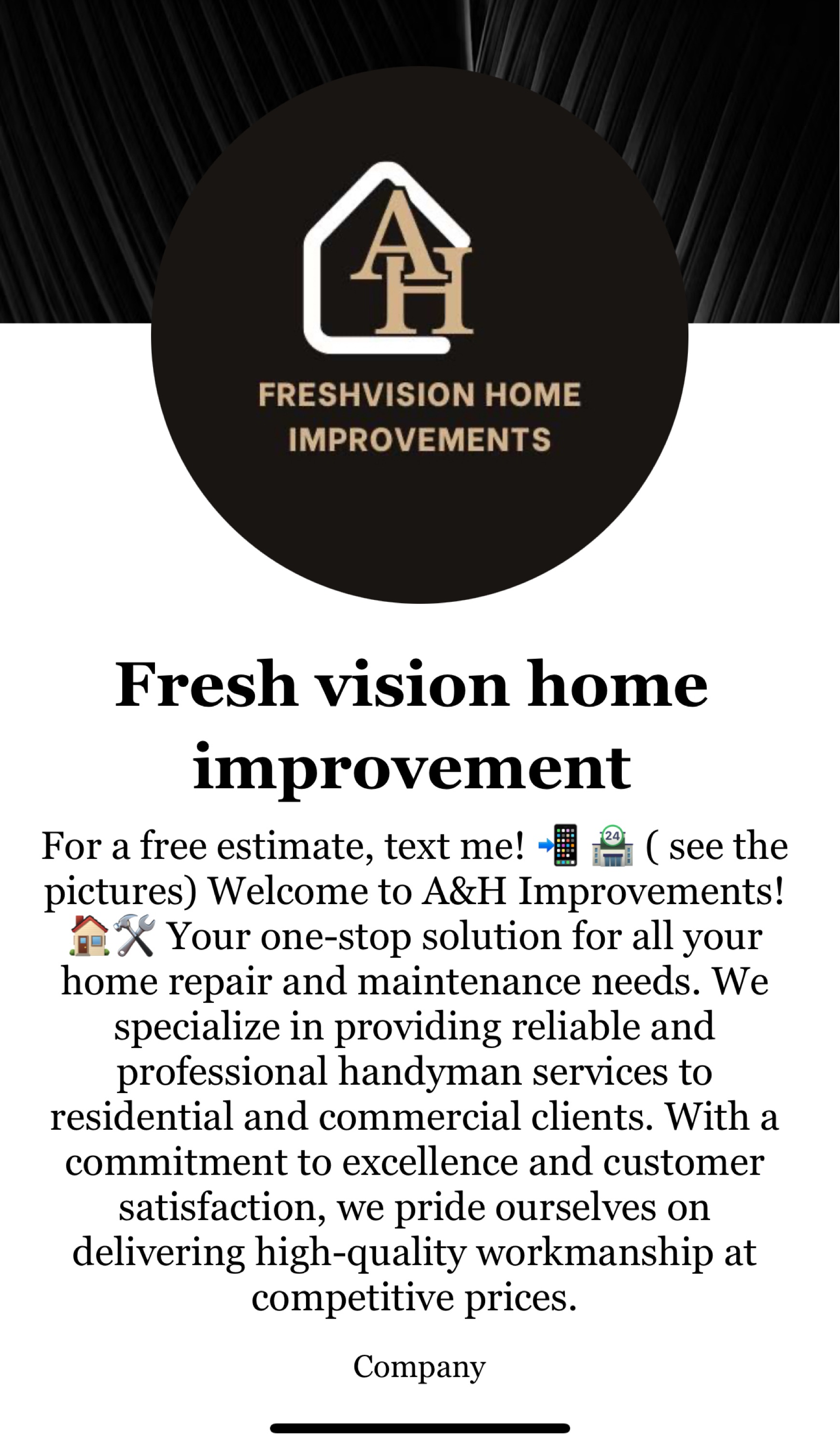 A&H Home Improvement Logo