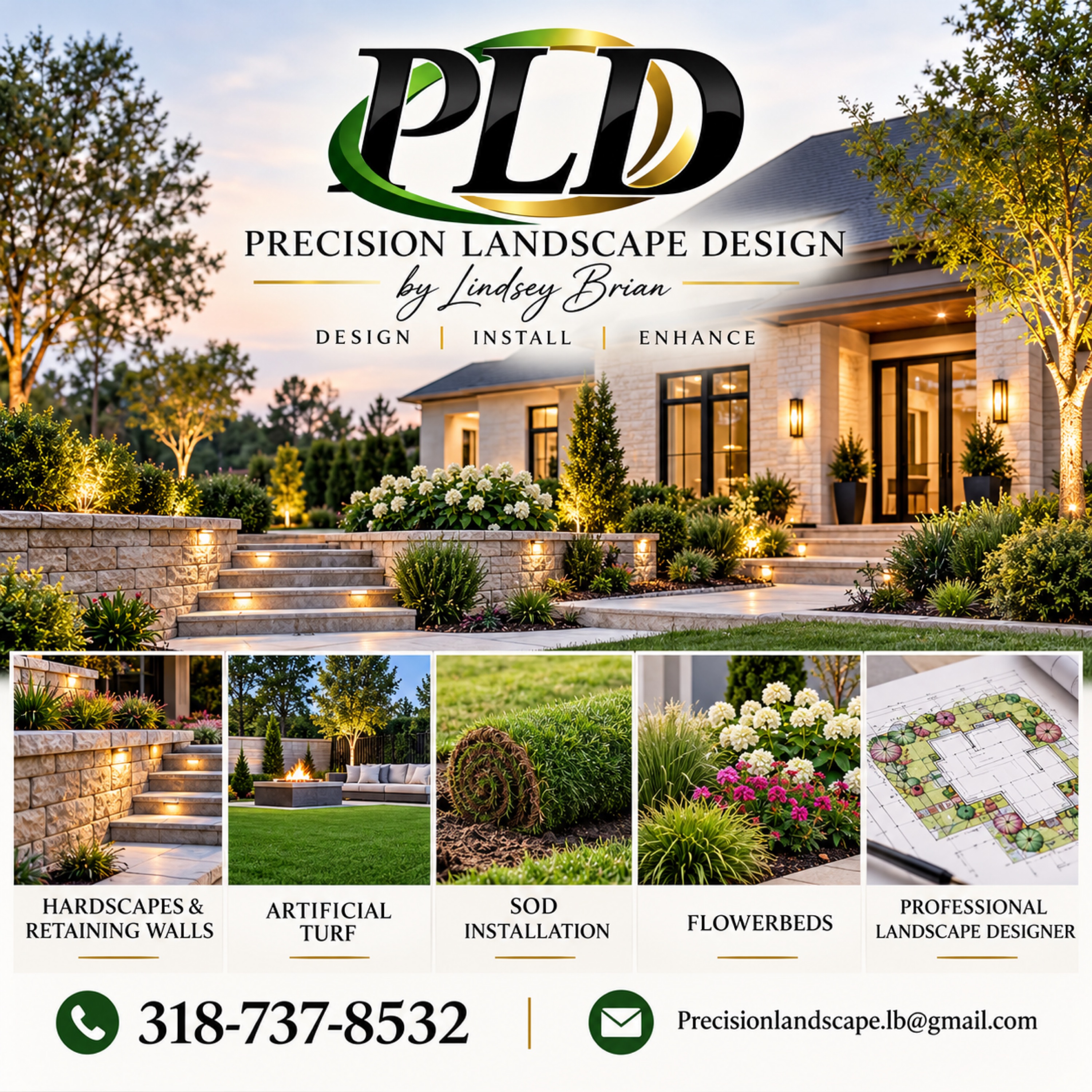 Precision Landscape Design Logo