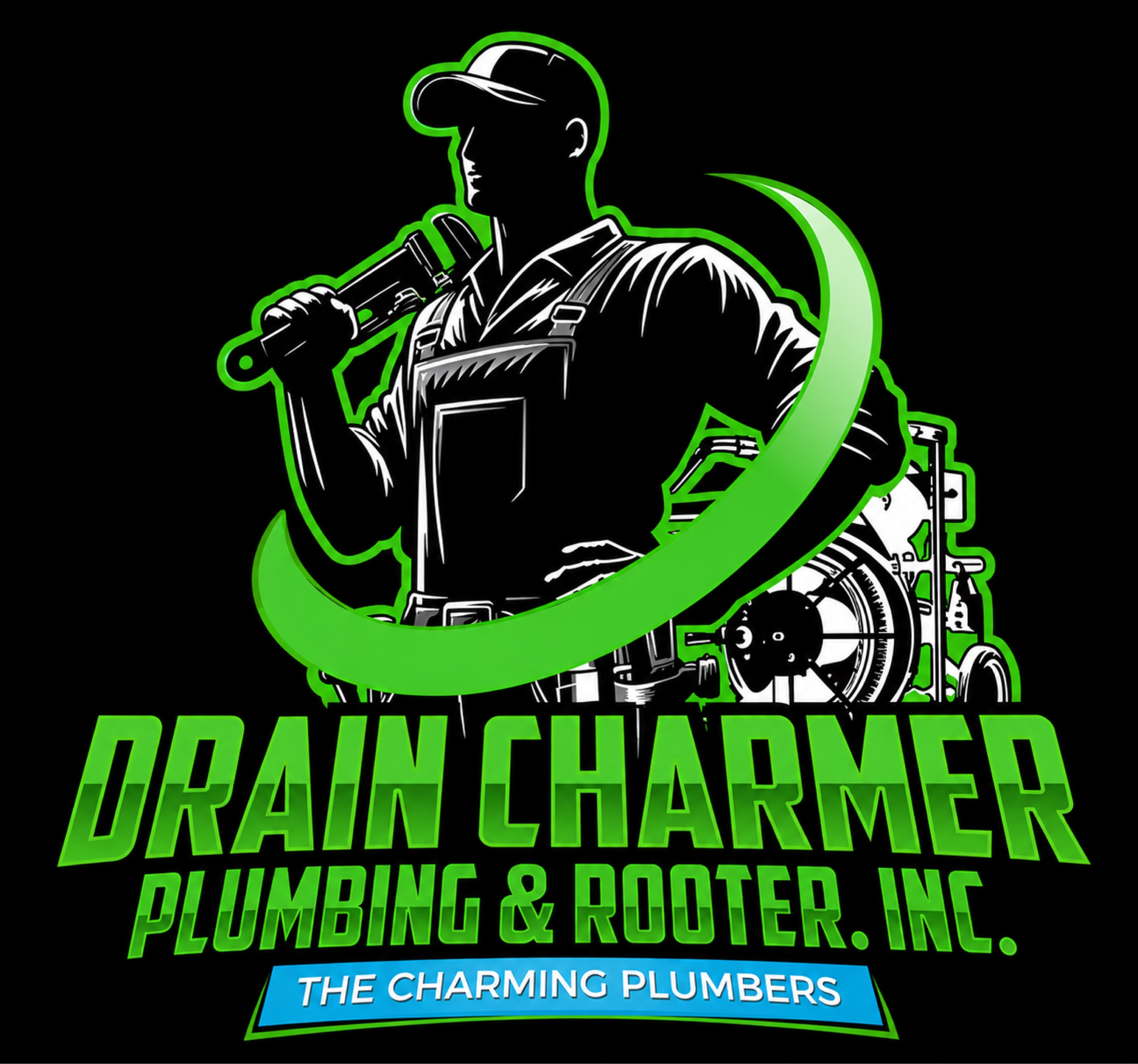 DRAIN CHARMER PLUMBING & ROOTER, INC. Logo