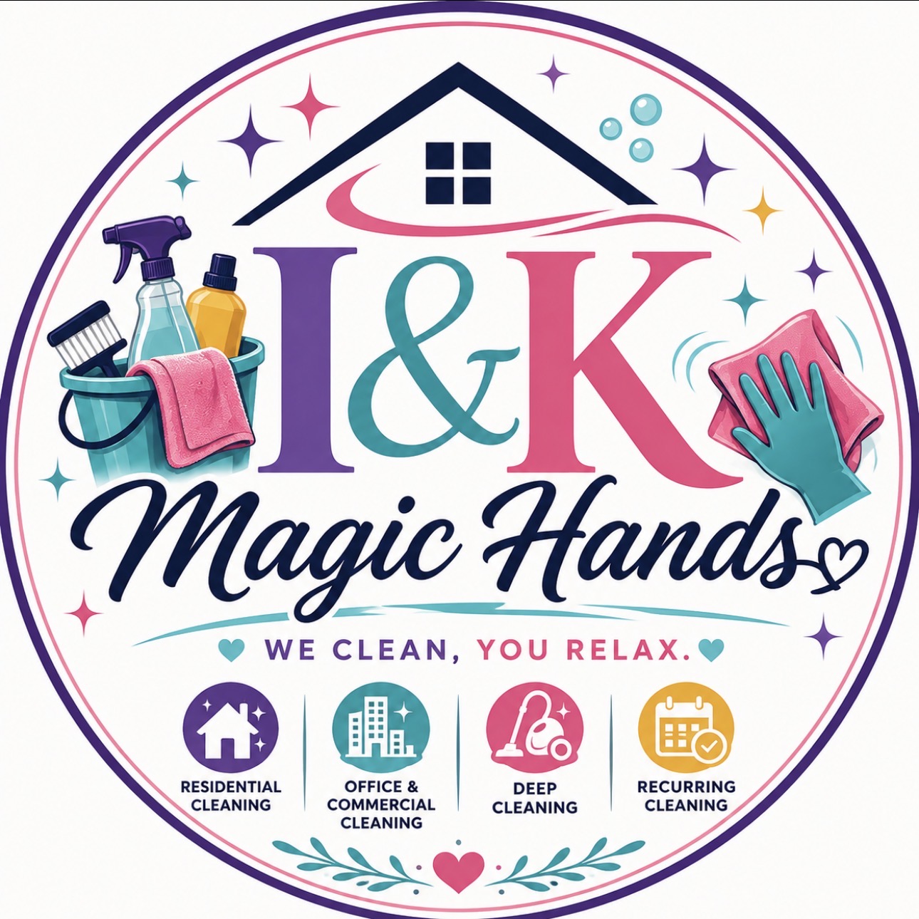 I&K Cleaning magic Hands  Logo