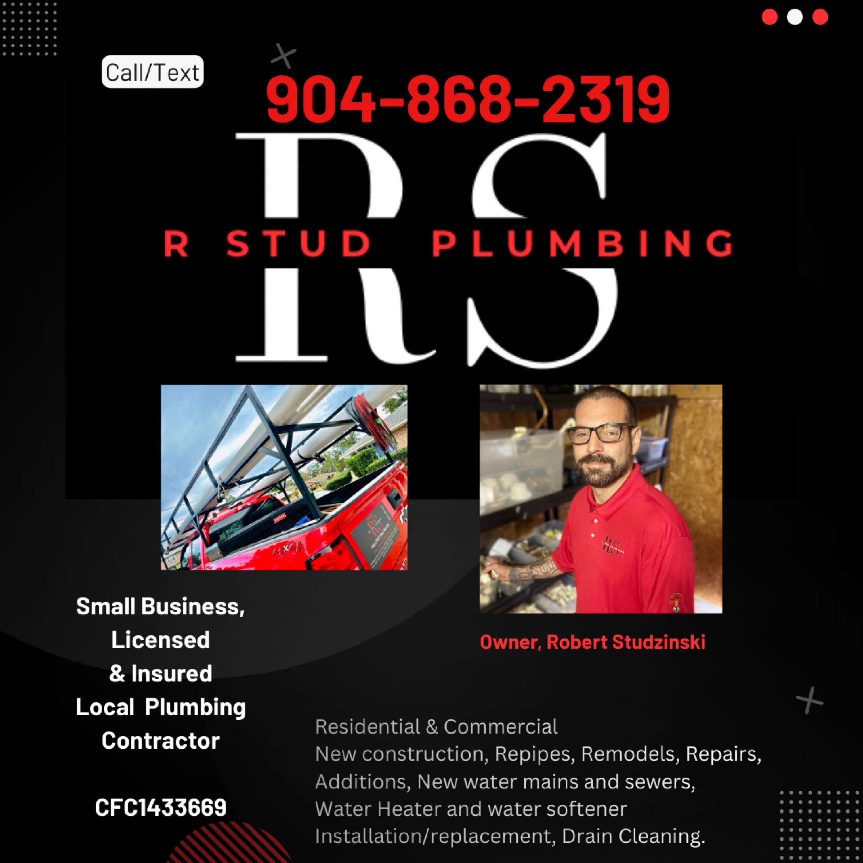 R STUD PLUMBING LLC Logo
