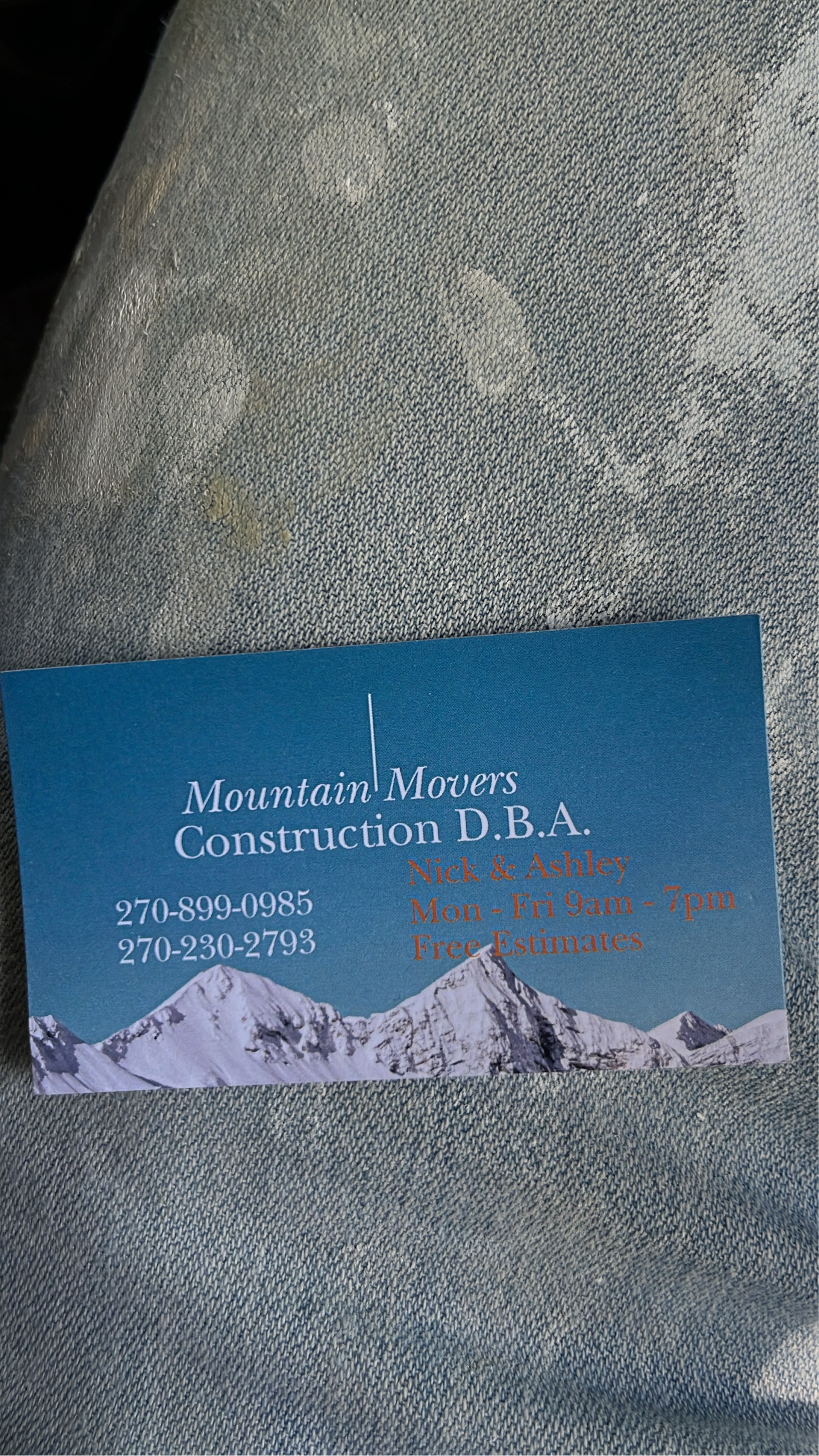 Mountain Movers Construction Logo