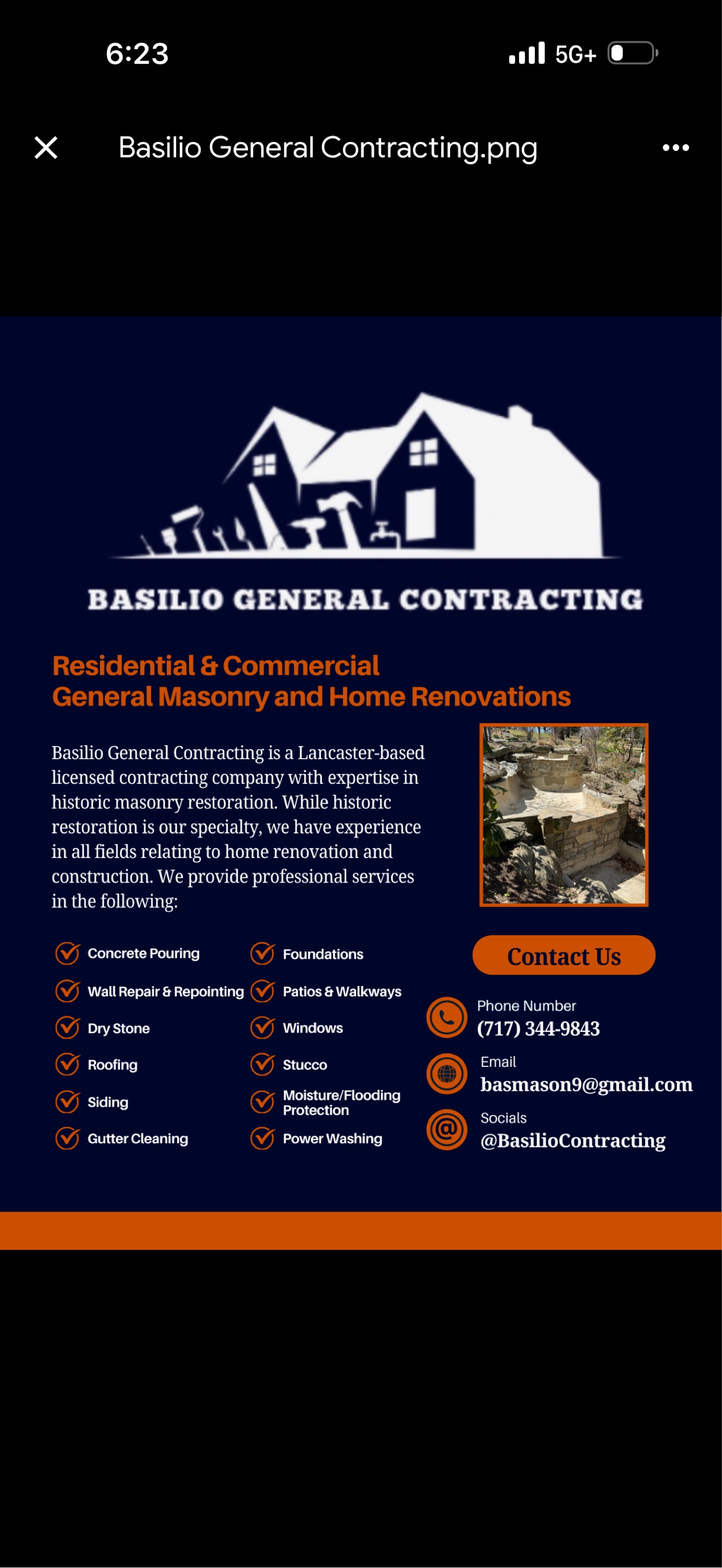 Basilio General Contracting Logo