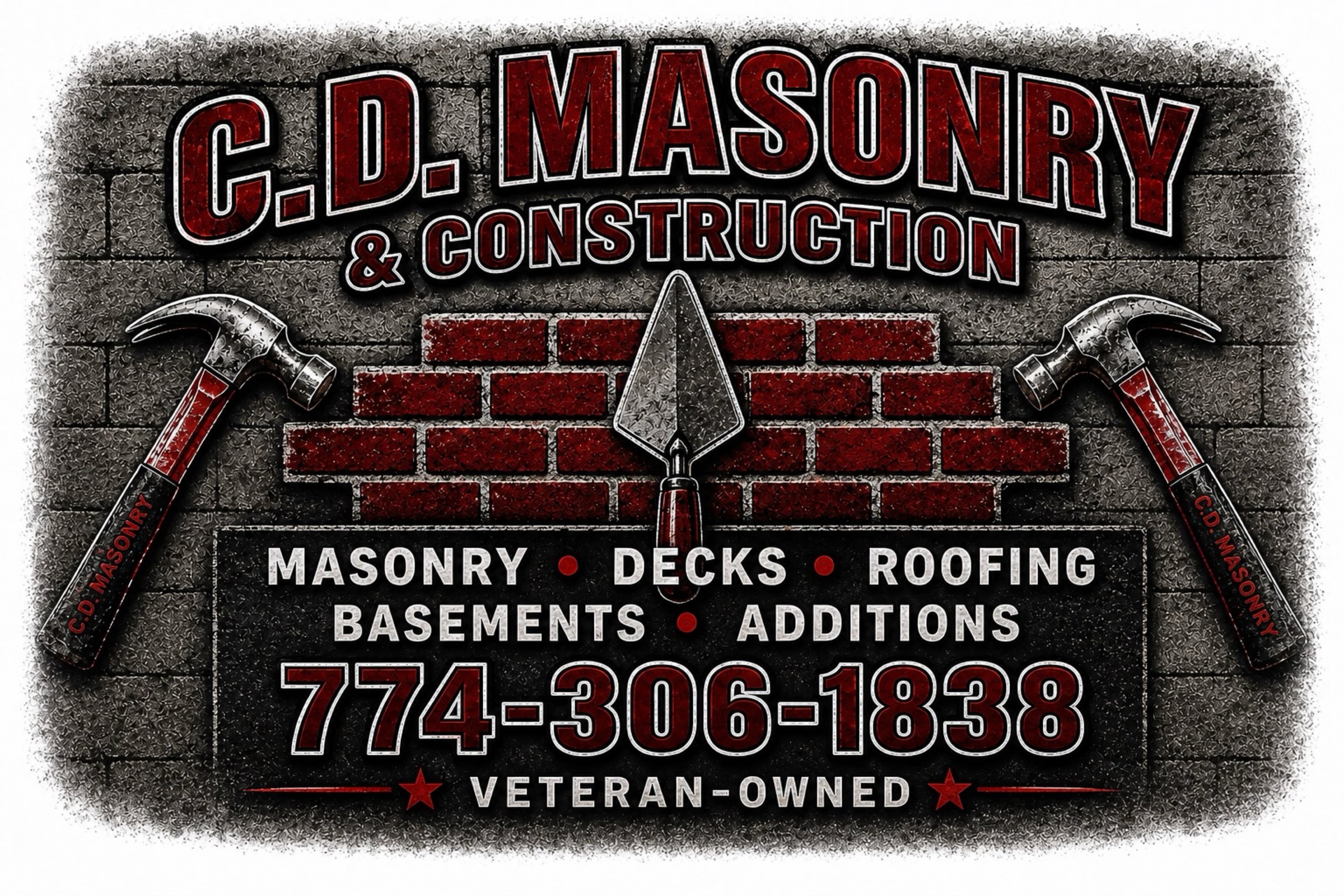 C.D. MASONRY AND CONSTRUCTION Logo
