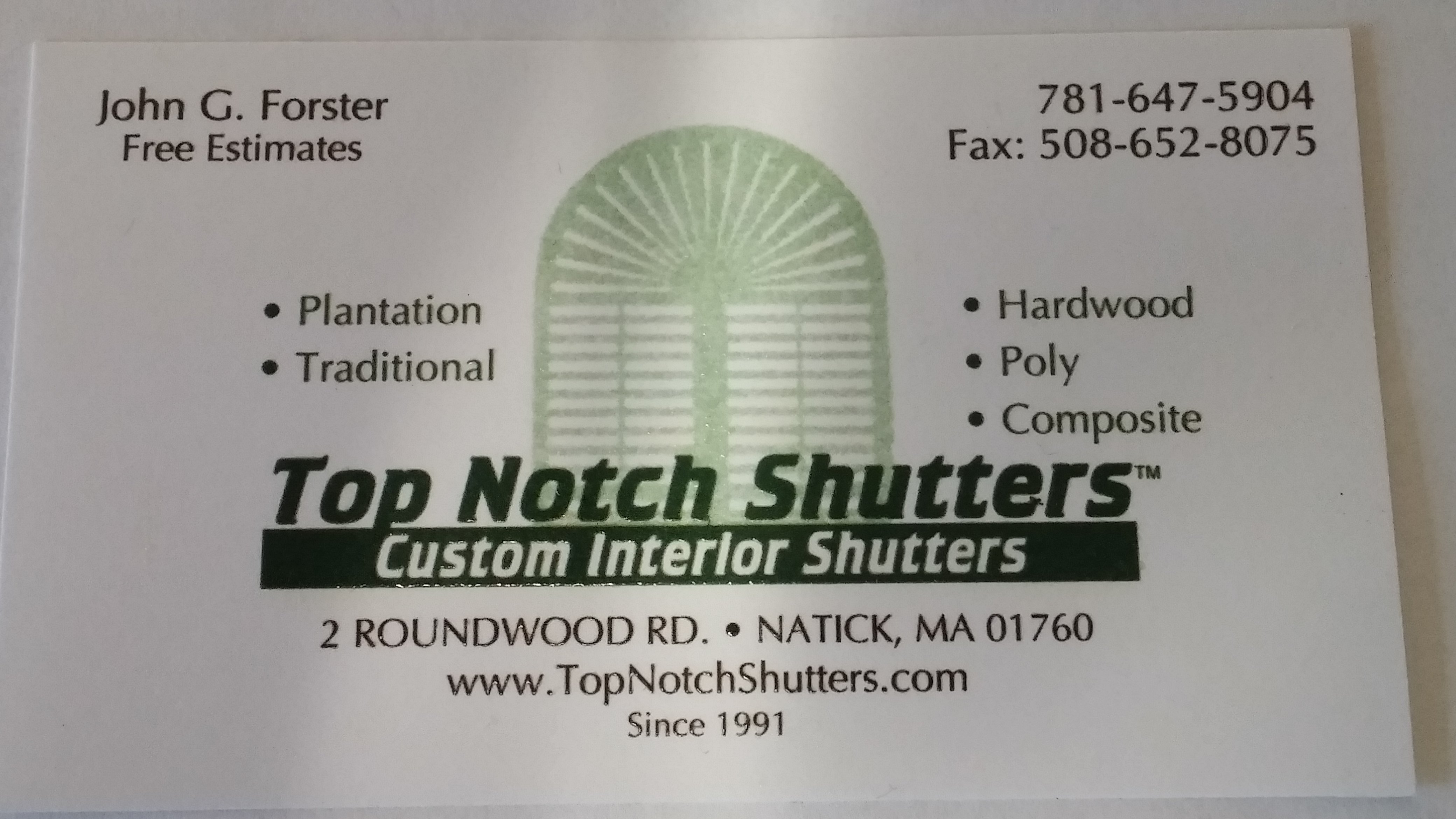 Top Notch Shutters Logo