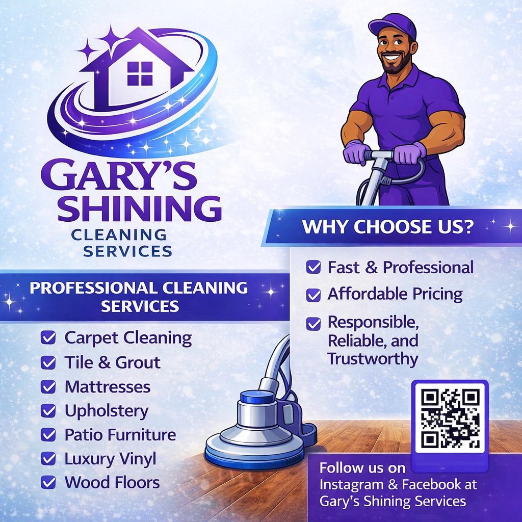 Gary Shining Cleaning Services Logo