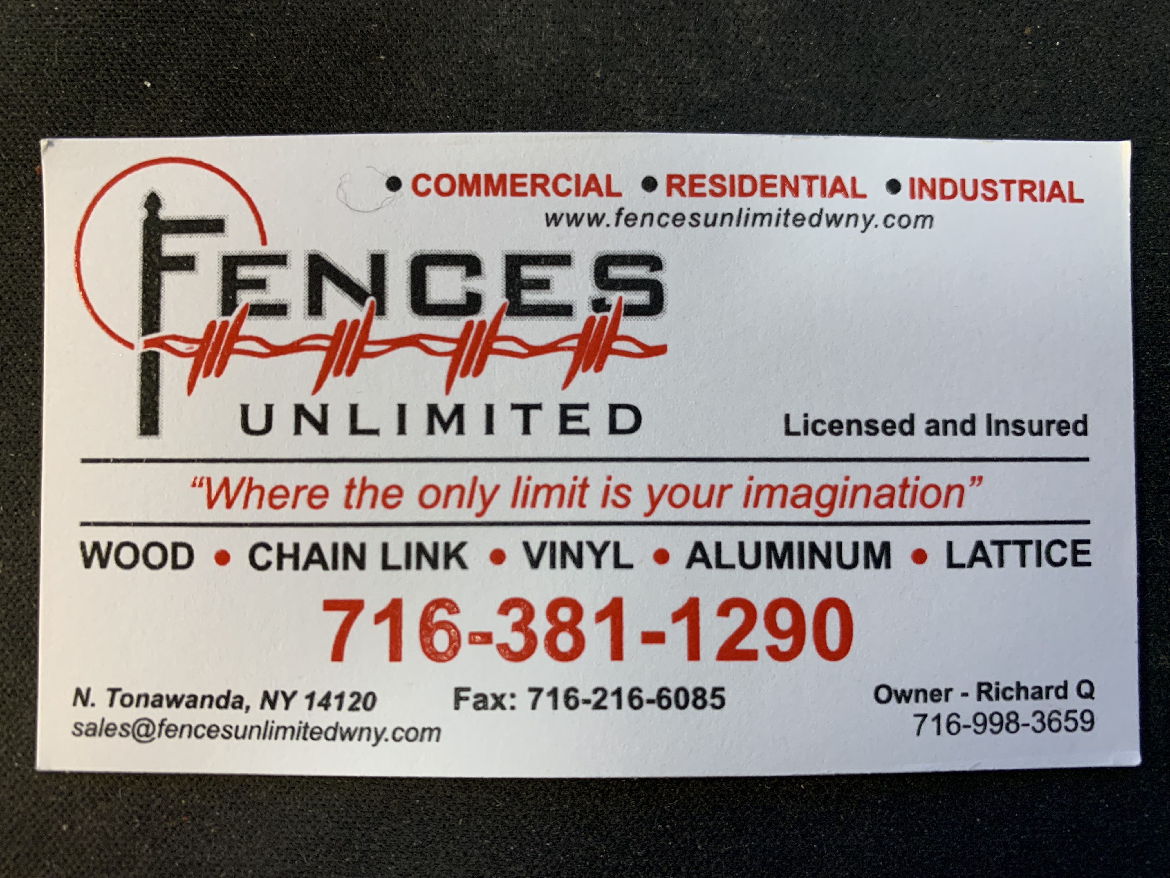 FENCES UNLIMITED, INC. Logo