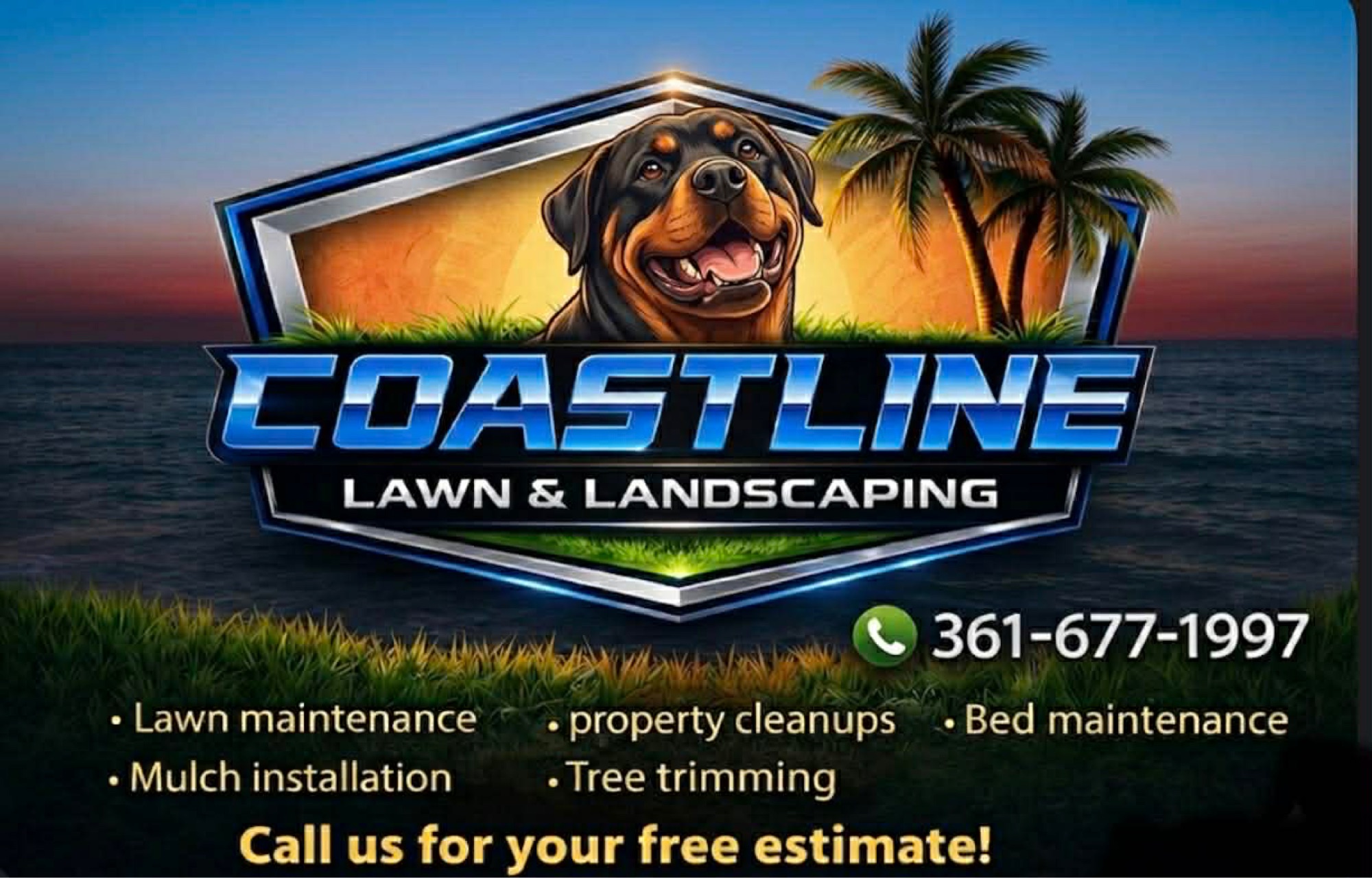 Coastline Lawn and Landscaping Logo