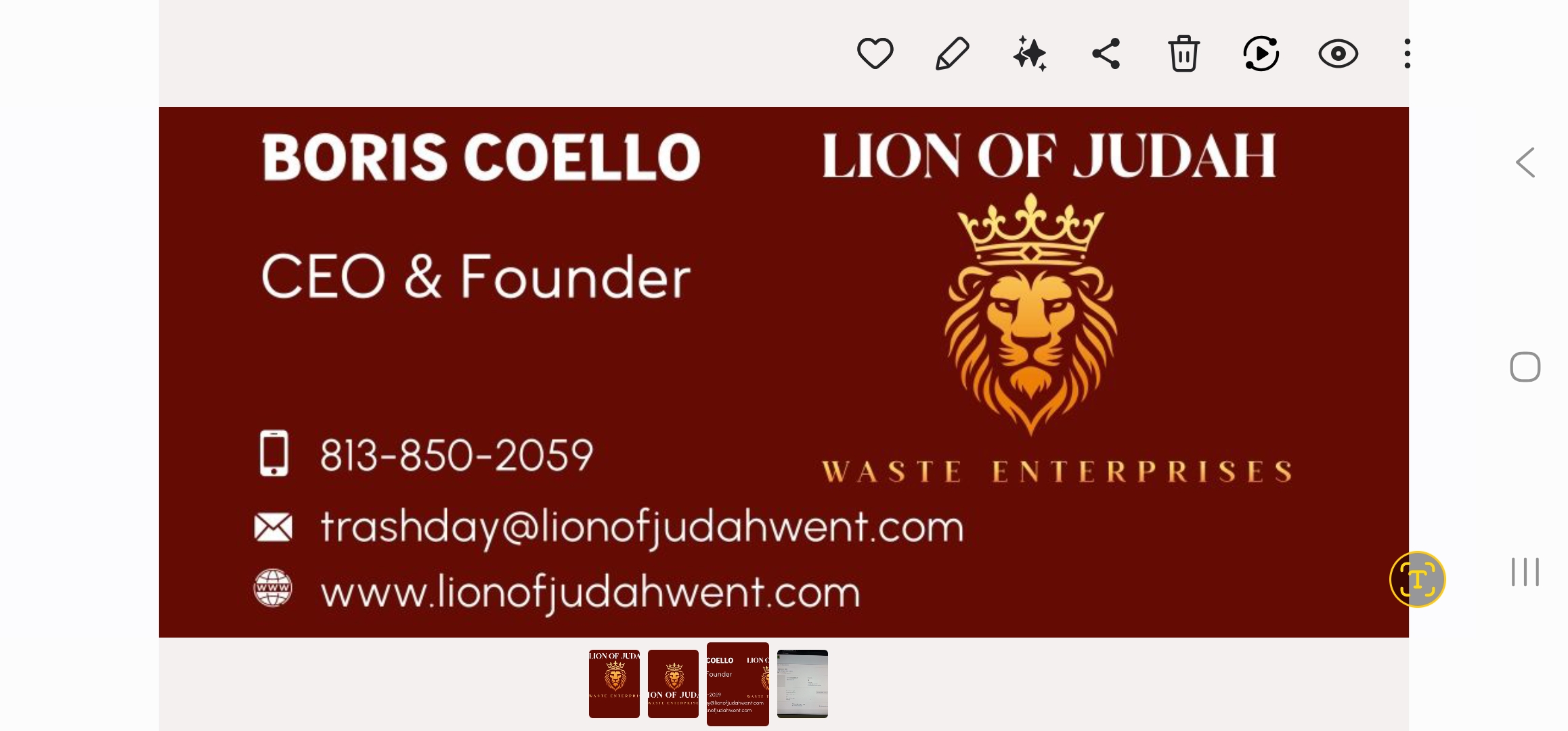 Lion of Judah Waste Enterprises Logo
