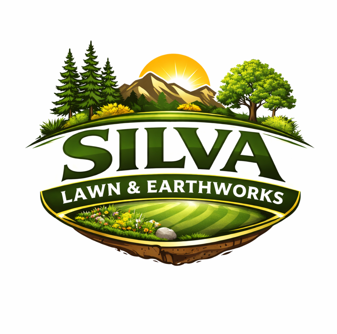 Silva Lawn and Earthworks Logo