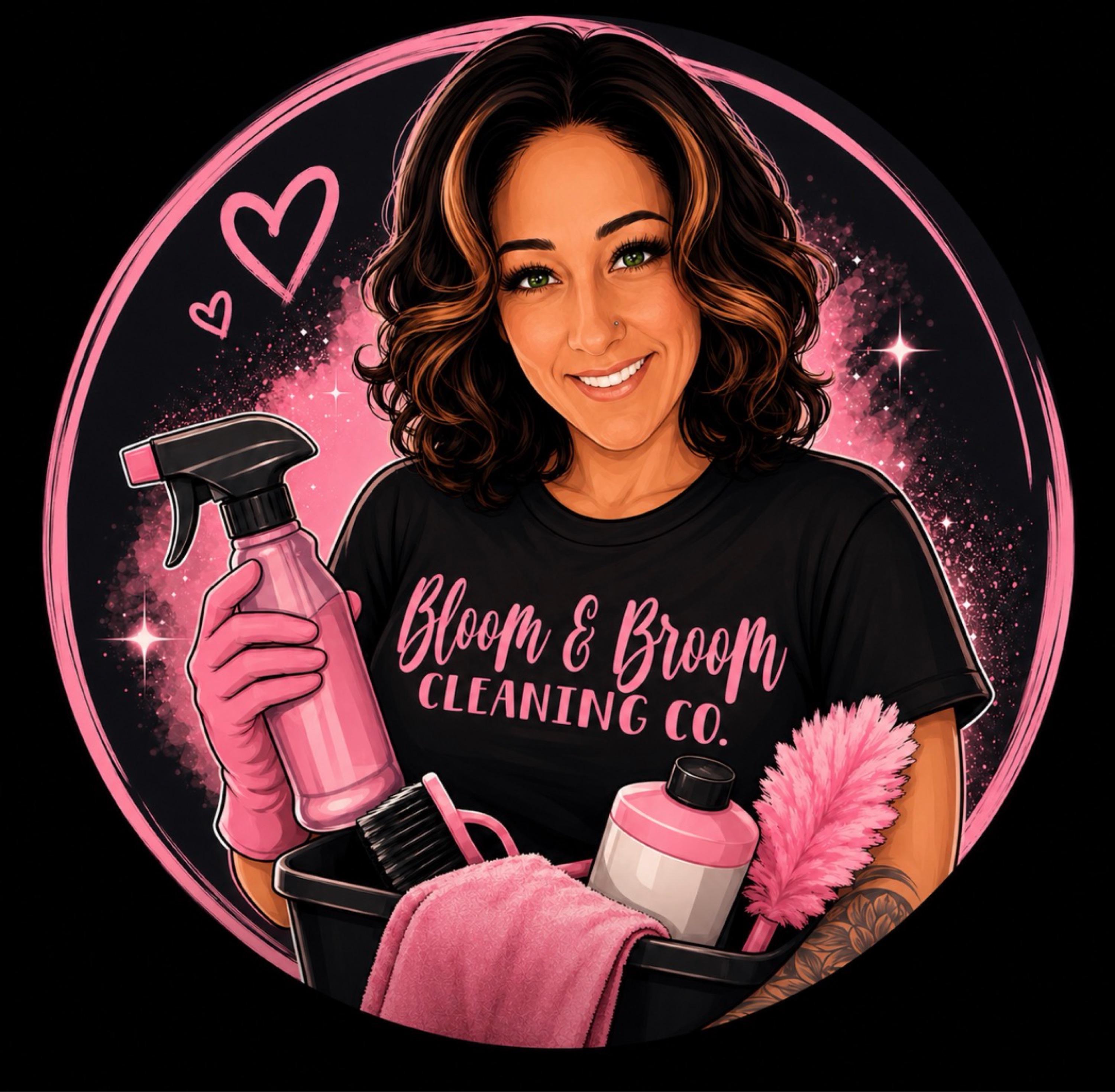 Bloom and Broom cleaning Co Logo