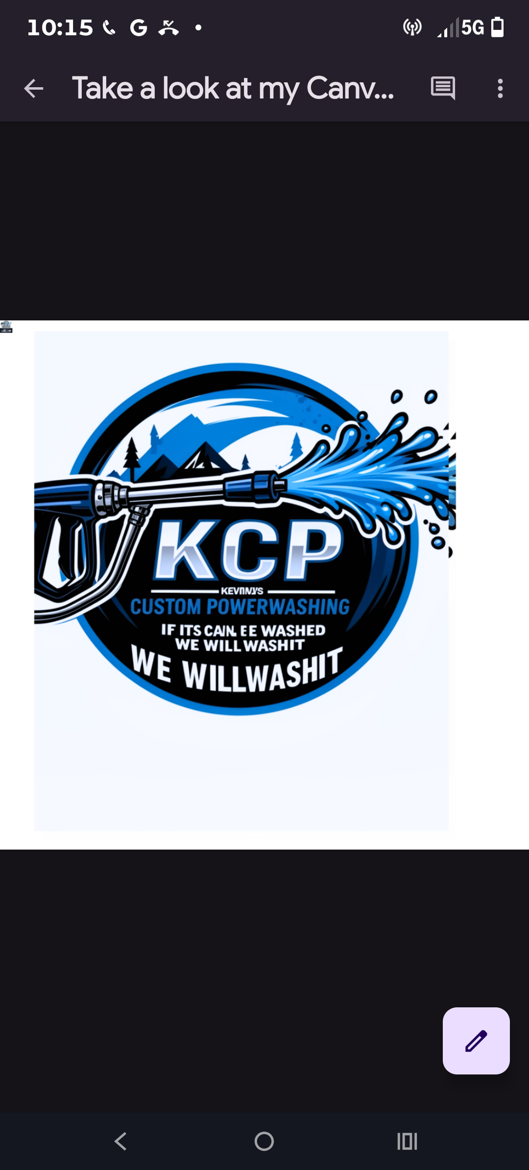Kevins Custom Powerwashing Logo
