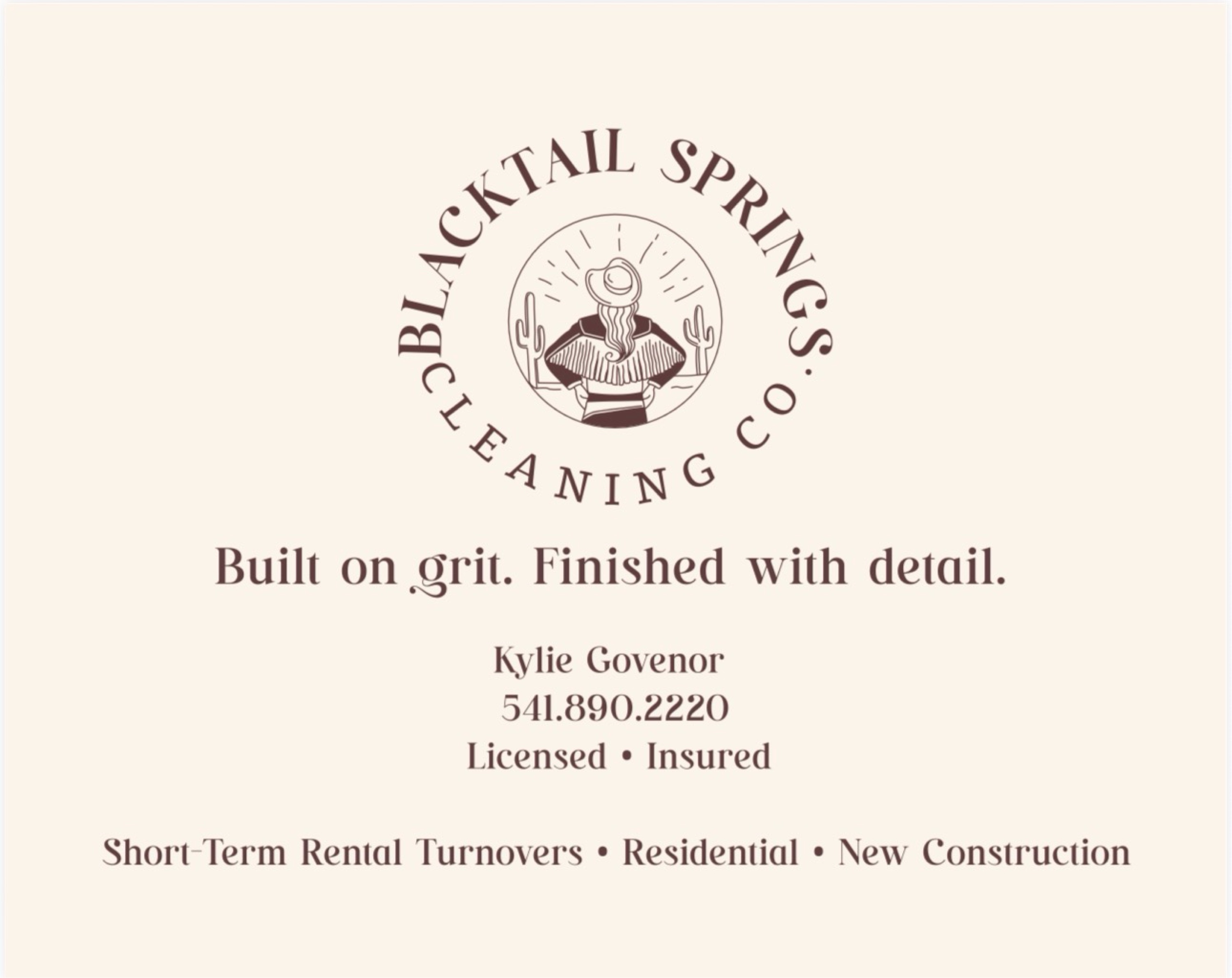 Blacktail Springs Cleaning Co. Logo