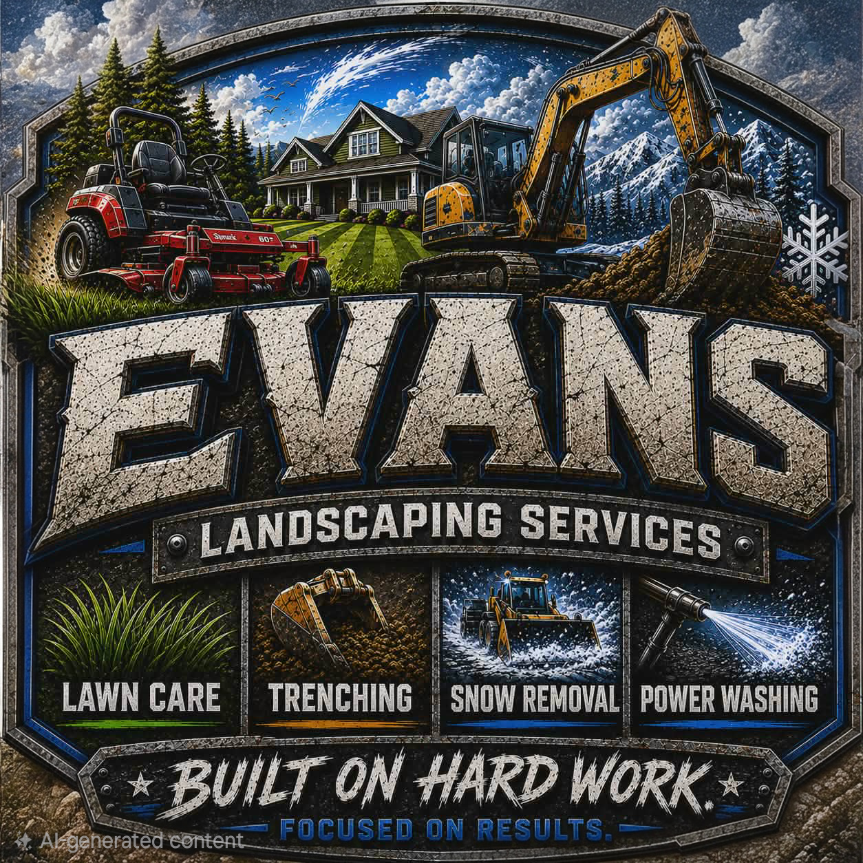 Evans landscaping services Logo