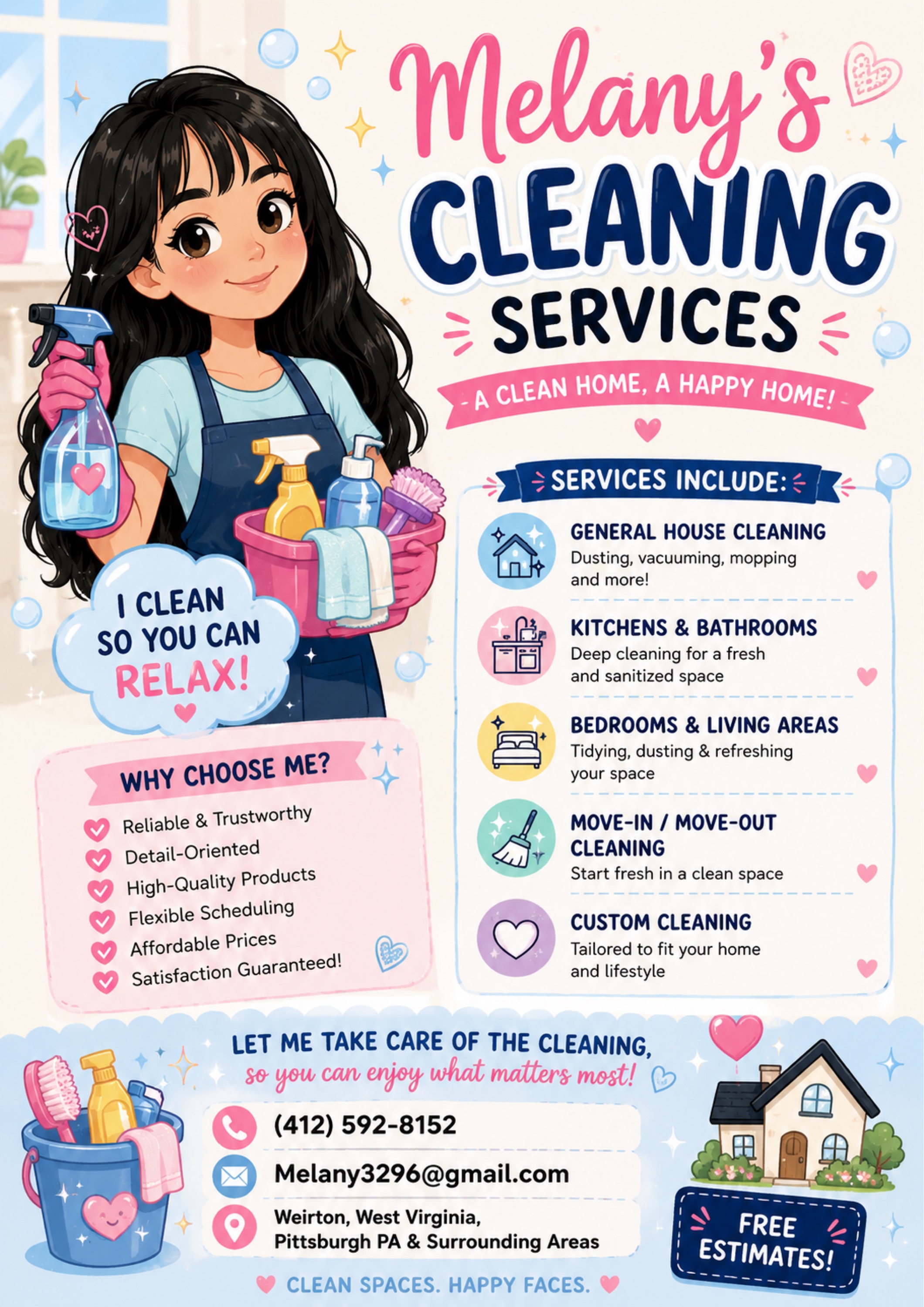 Mels clean service Logo