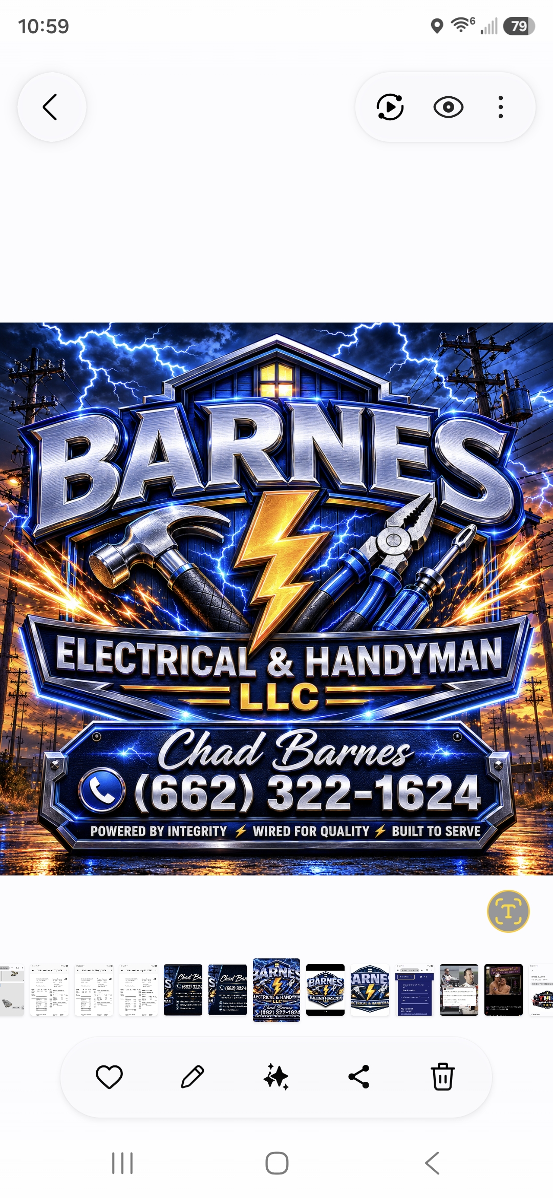 Barnes Electrical & Handyman Logo