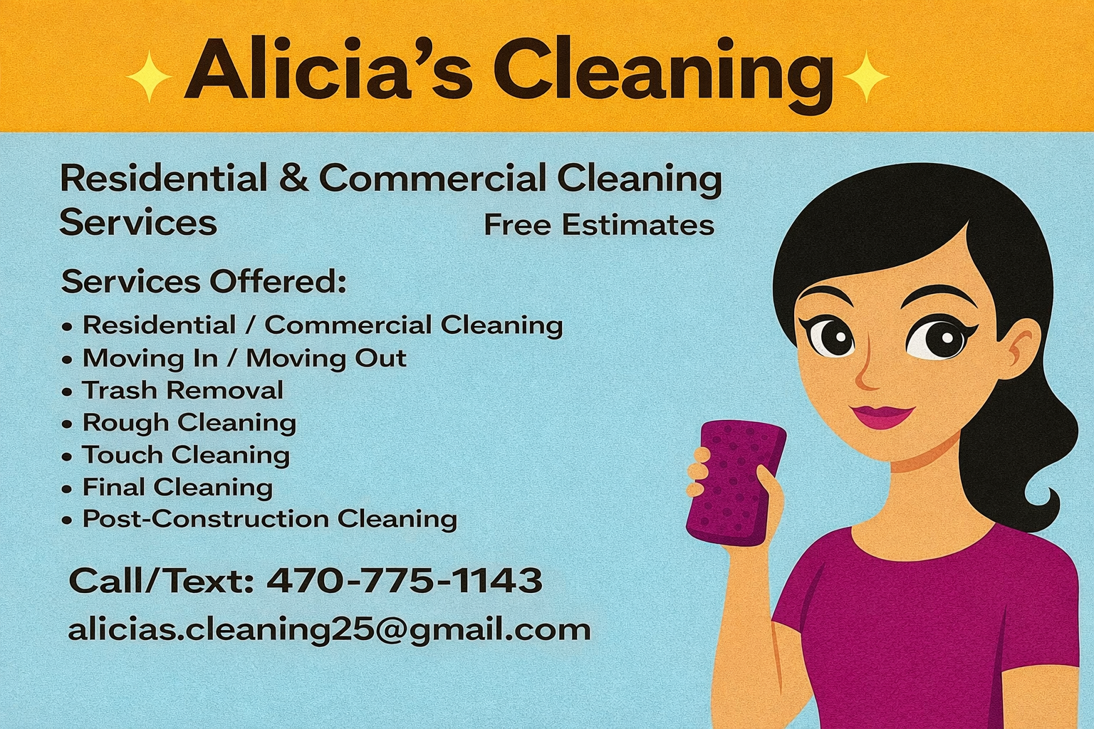 Alicias Cleaning LLC Logo