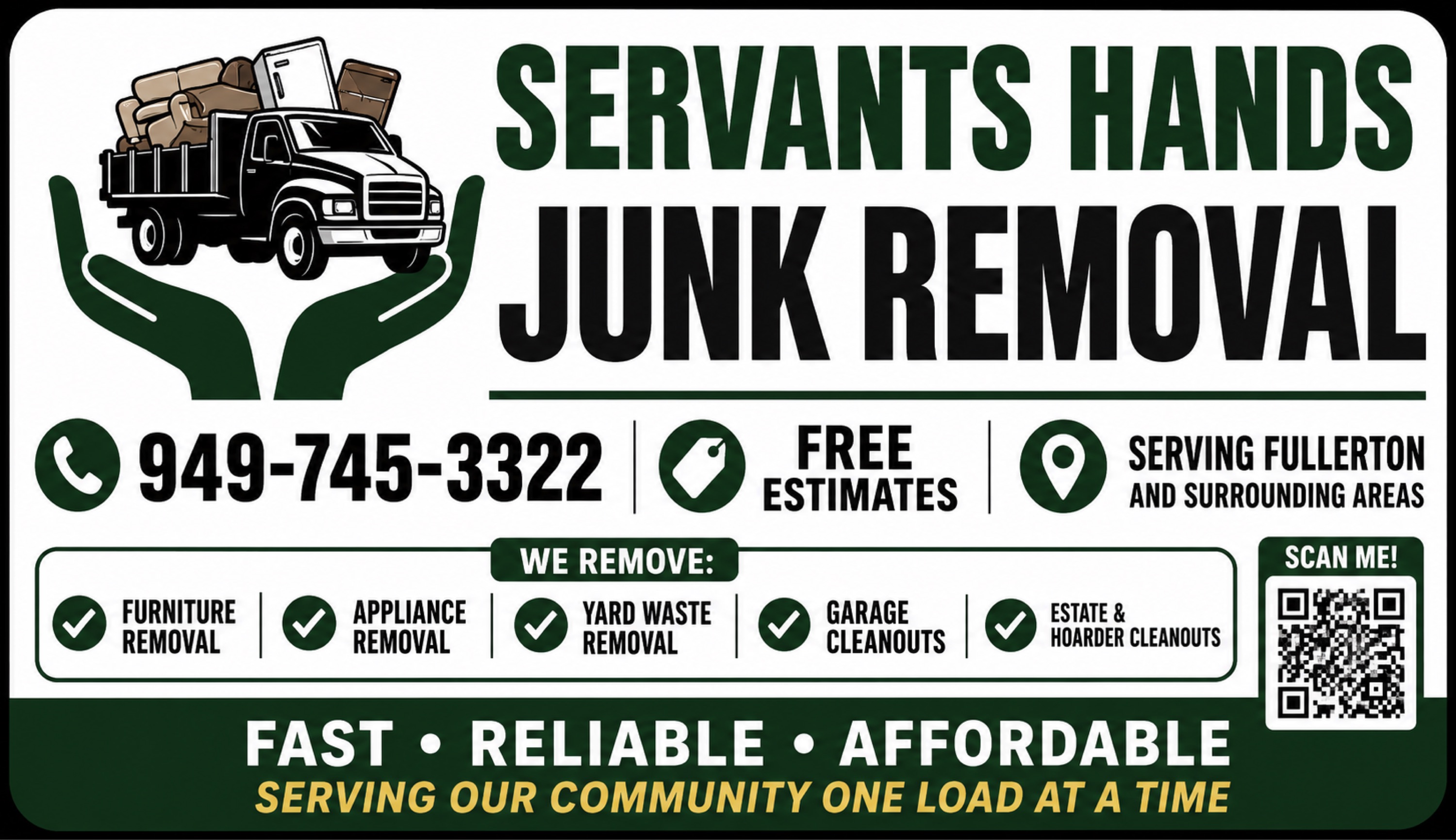 Servants Hands Junk Removal Logo
