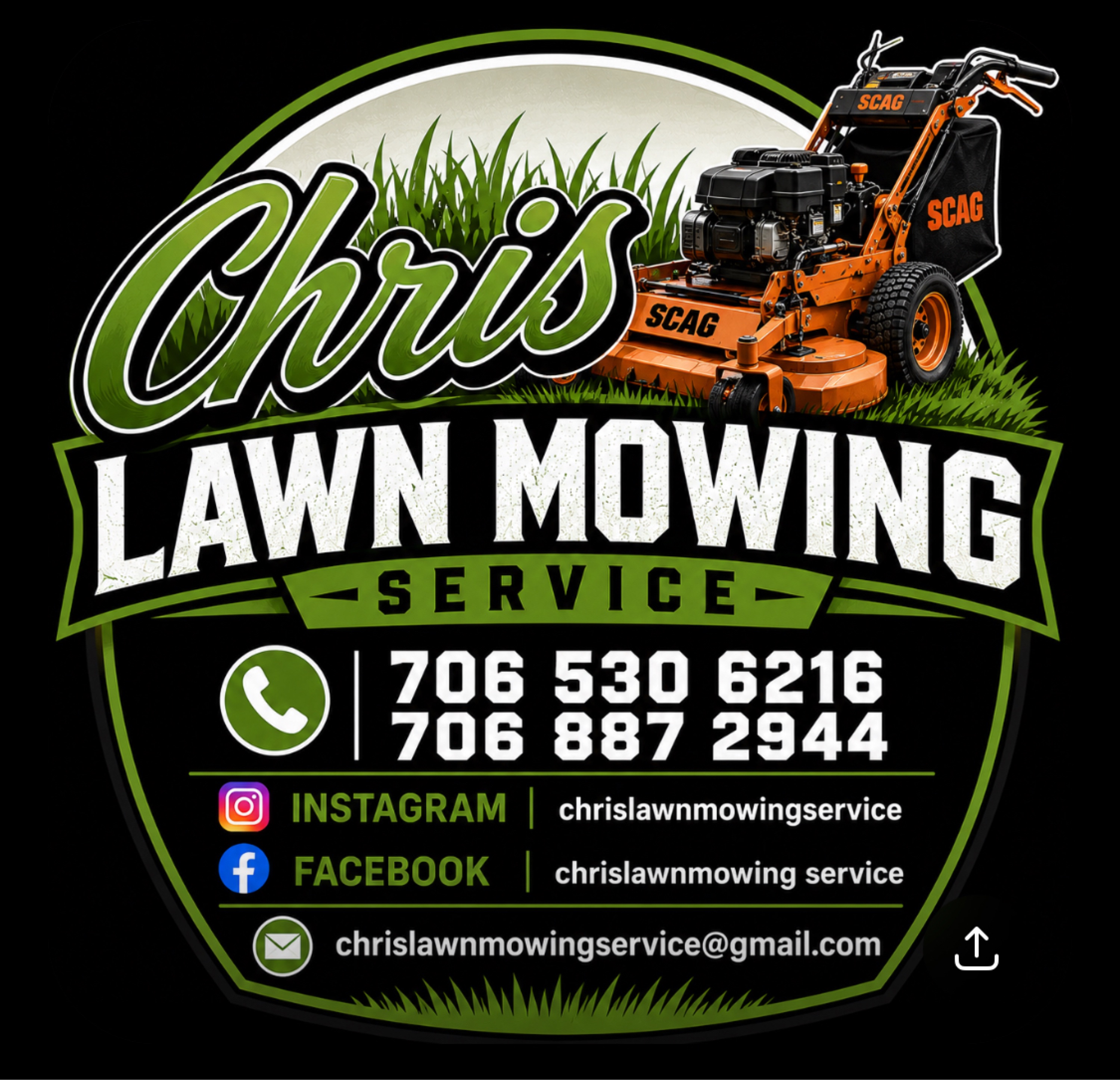 Chris Lawn Mowing Service Logo