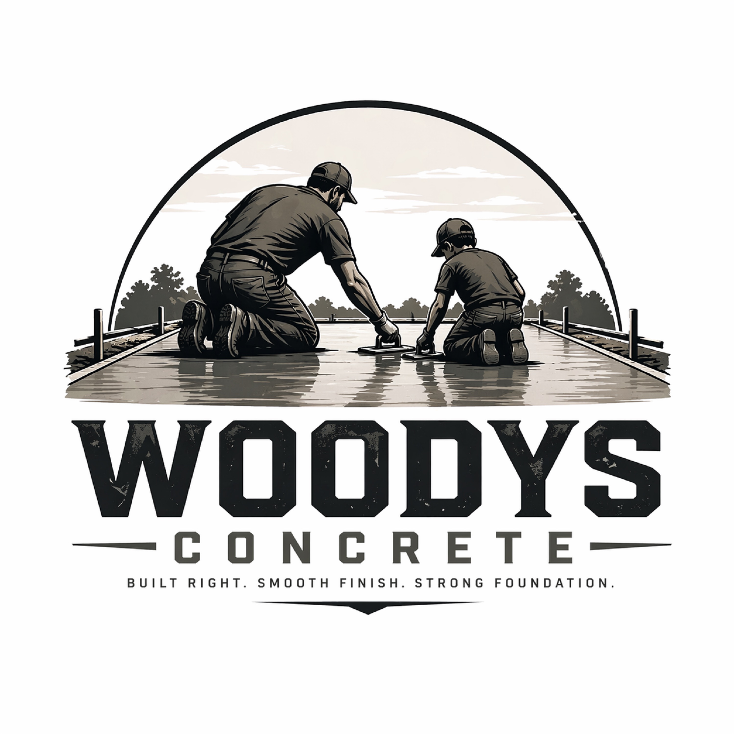 Woodys Concrete Logo